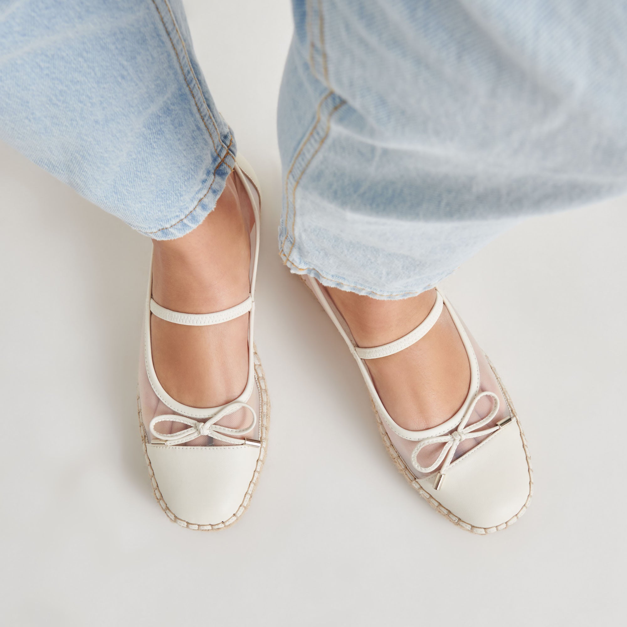 CAMBRE BALLET FLATS WHITE MESH - Image 3