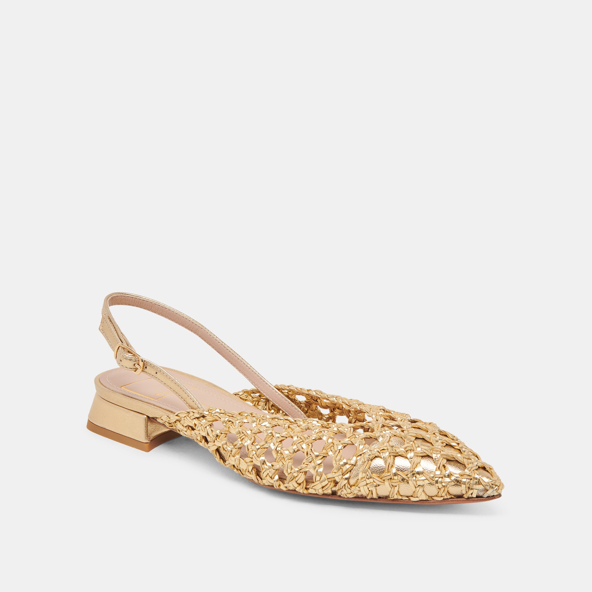 CYNDI FLATS GOLD WOVEN - Image 3