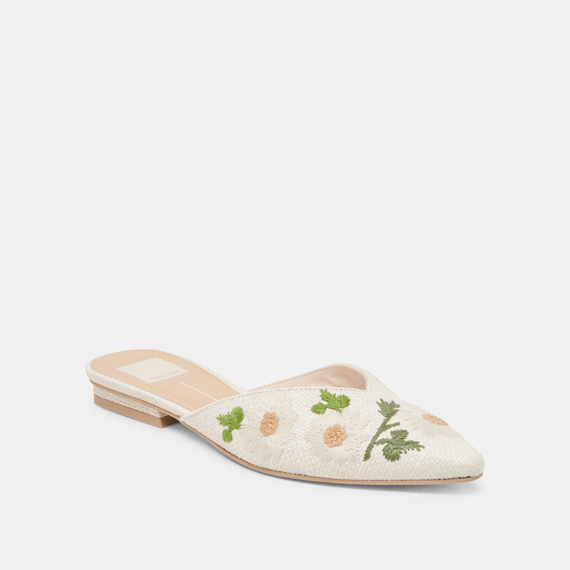 ELM FLATS WHITE FLORAL RAFFIA - Image 2