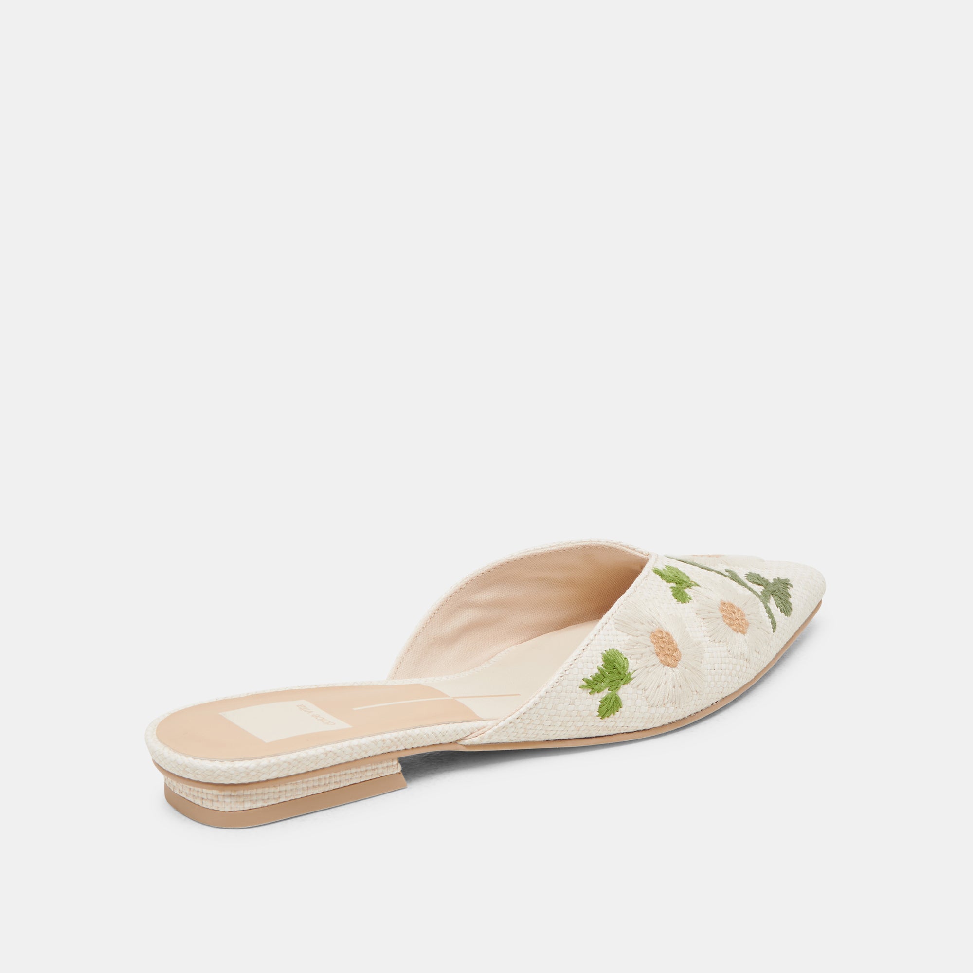 ELM FLATS WHITE FLORAL RAFFIA - Image 3