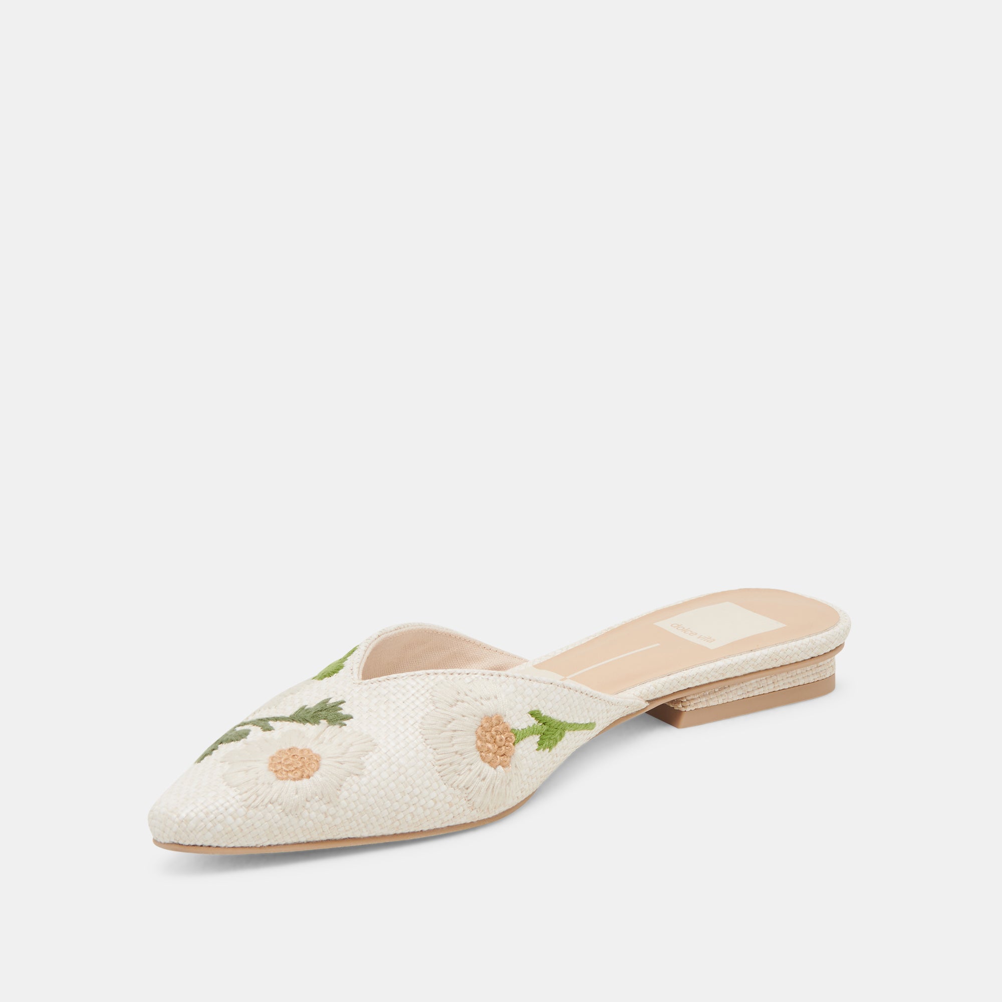 ELM FLATS WHITE FLORAL RAFFIA - Image 4