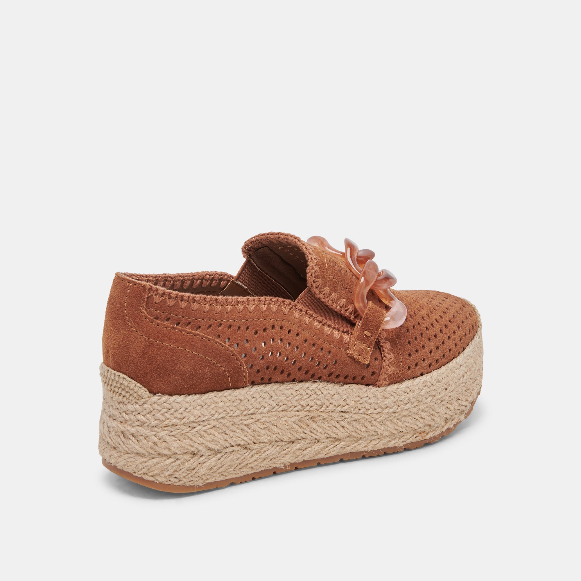 JHENEE ESPADRILLE SNEAKERS PECAN PERFORATED SUEDE - re:vita - Image 4