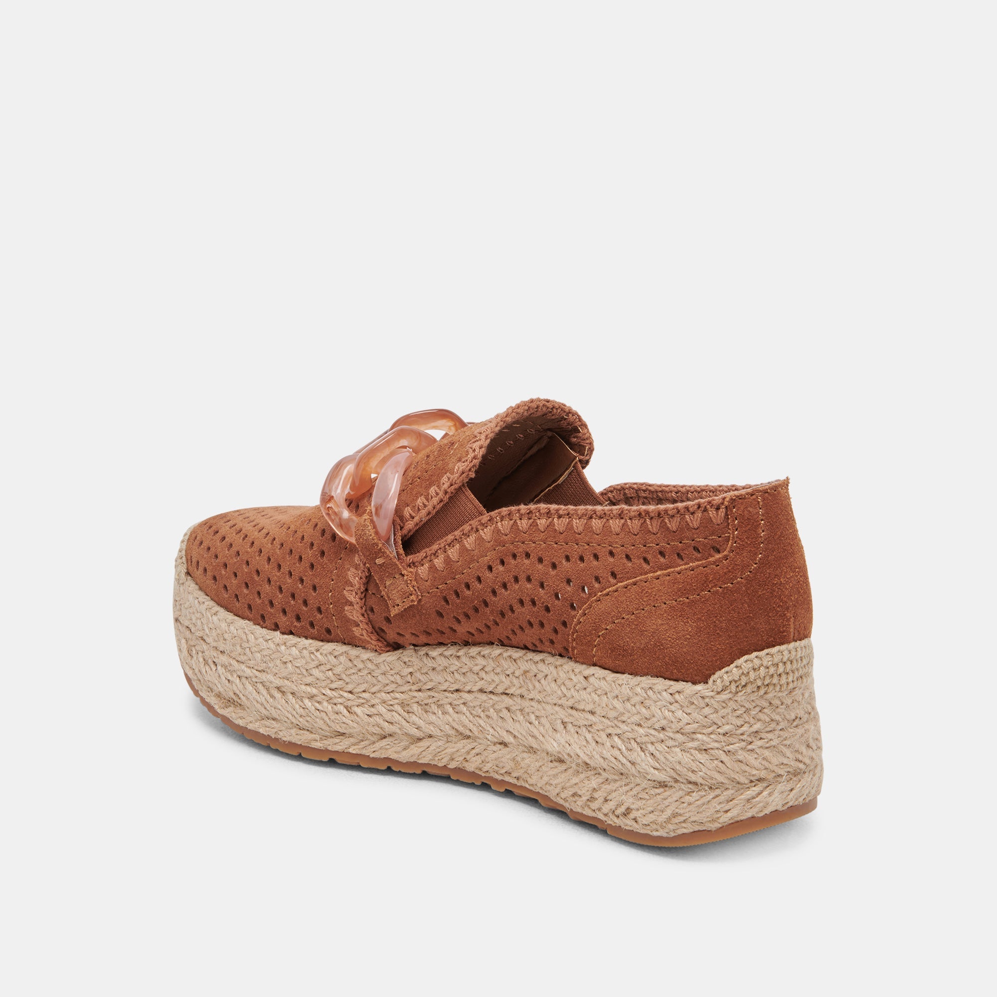 JHENEE ESPADRILLE SNEAKERS PECAN PERFORATED SUEDE - re:vita - Image 6