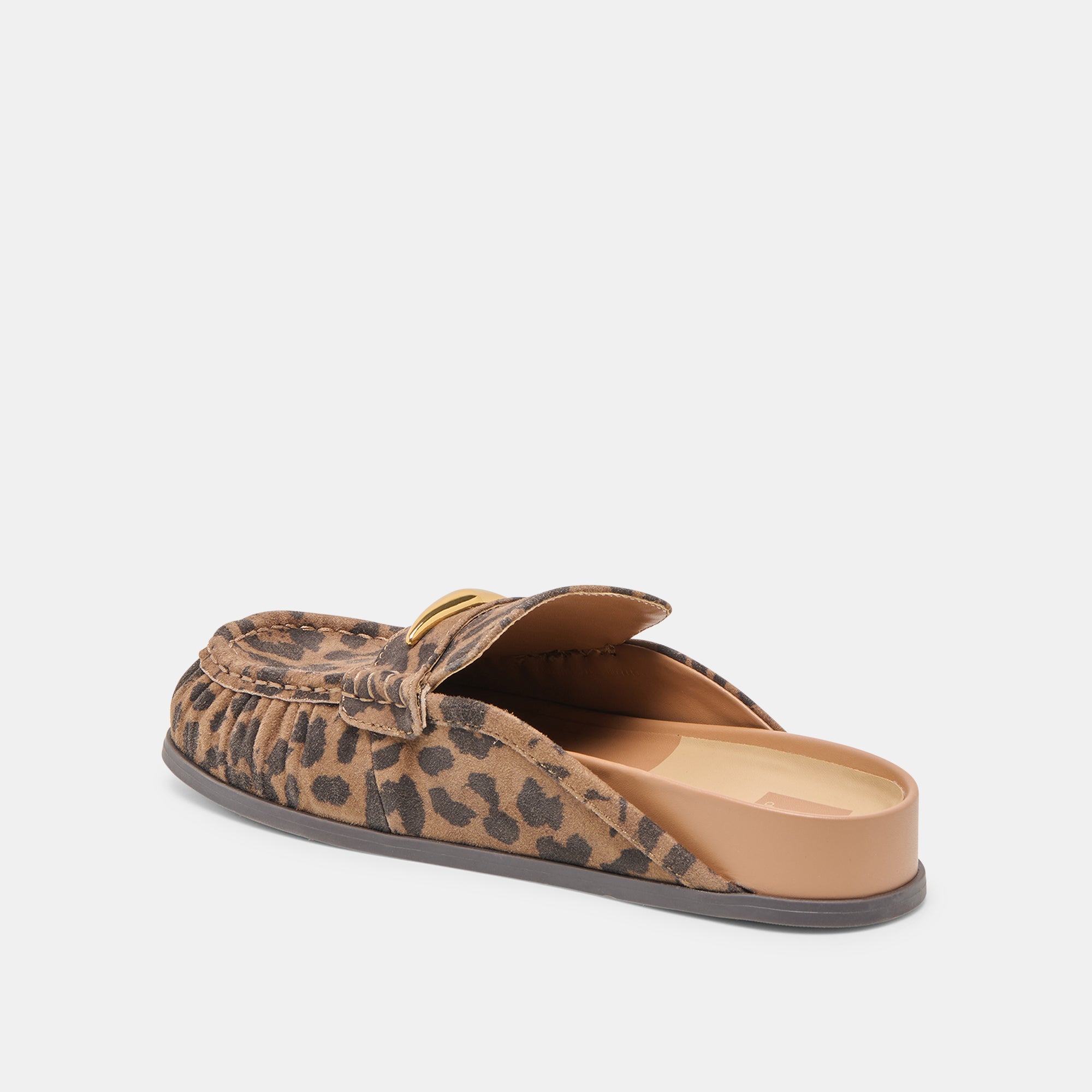 JODERO FLATS BROWN LEOPARD PRINTED SUEDE - Image 7