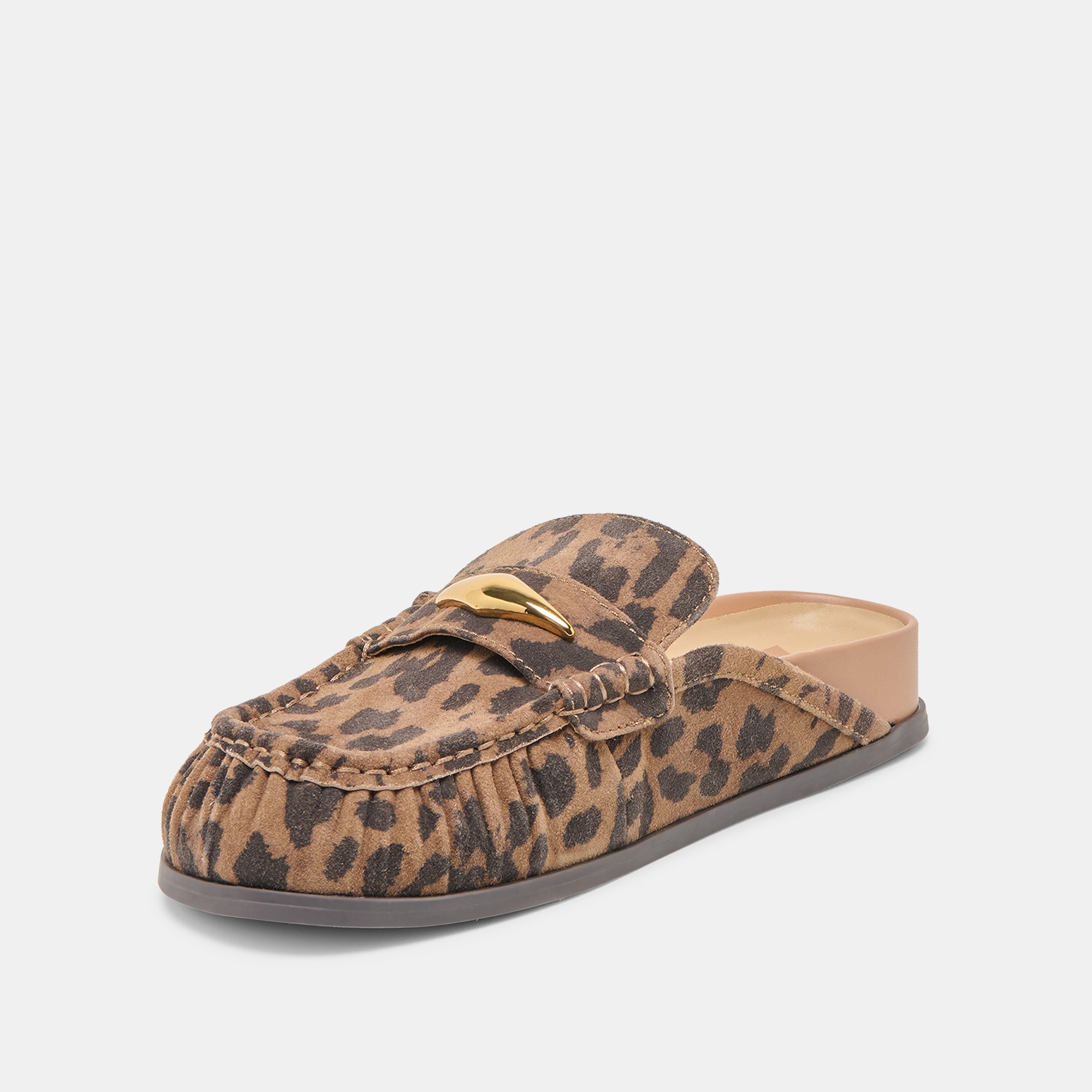 JODERO FLATS BROWN LEOPARD PRINTED SUEDE - Image 6