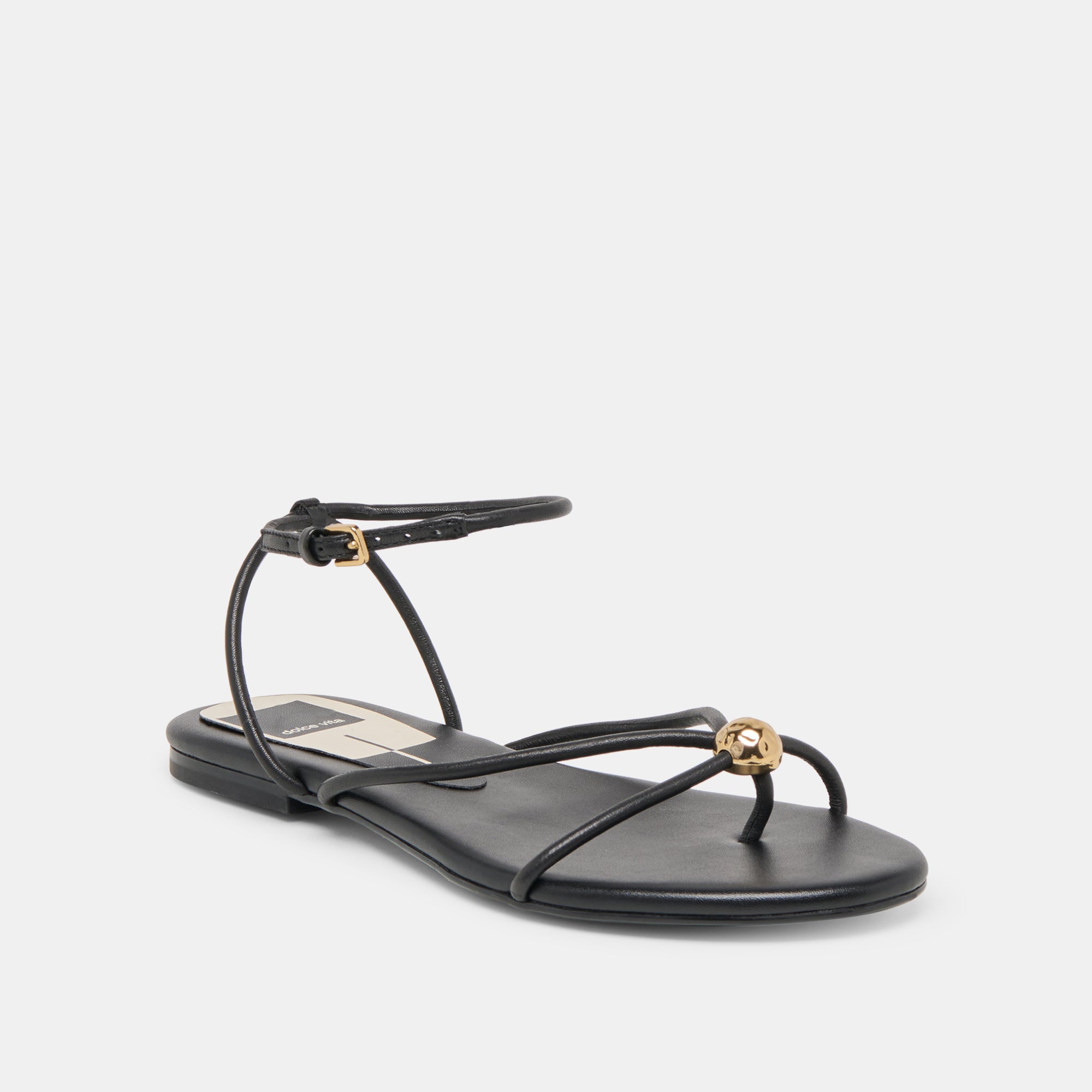 KENLEY SANDALS BLACK LEATHER - Image 2