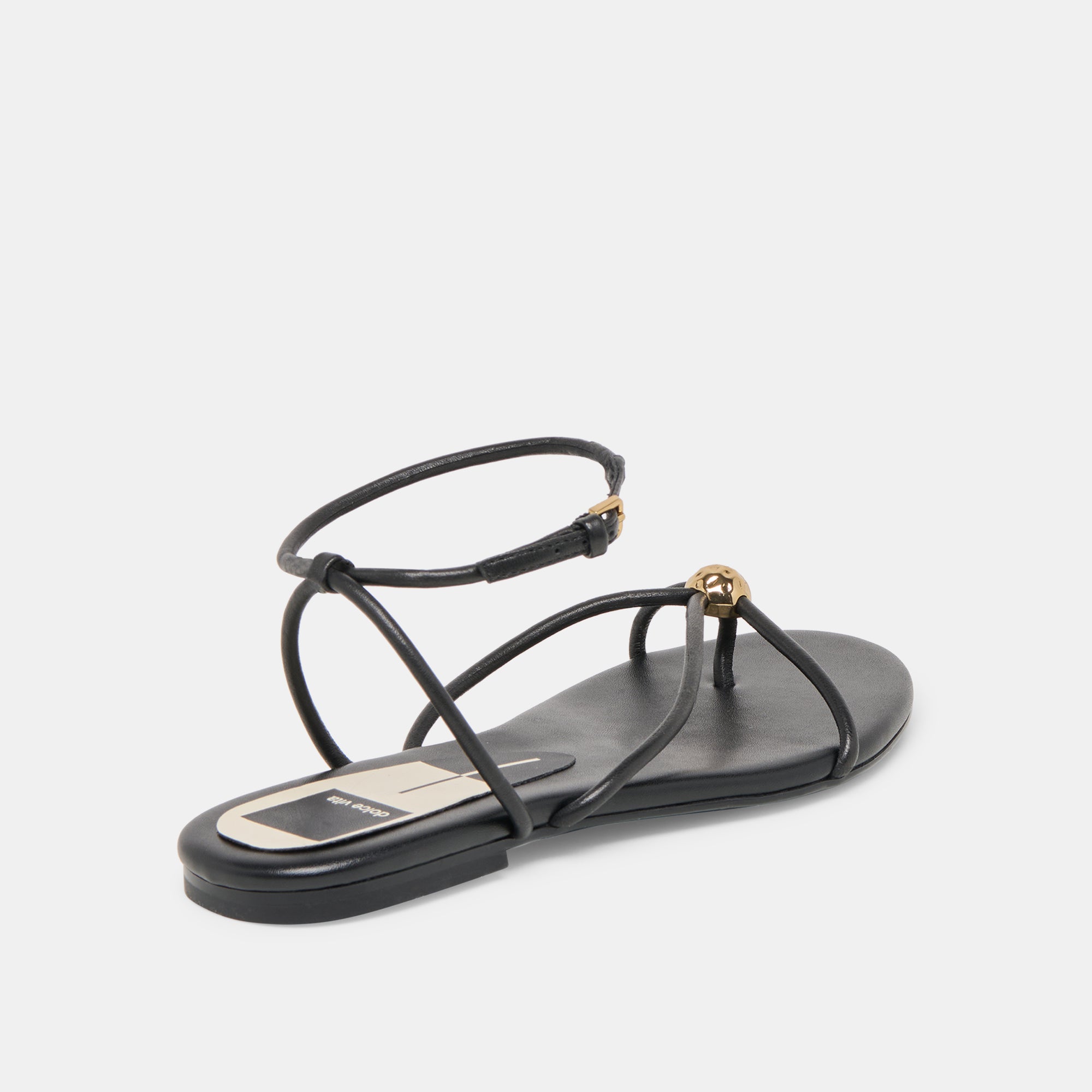 KENLEY SANDALS BLACK LEATHER - Image 3