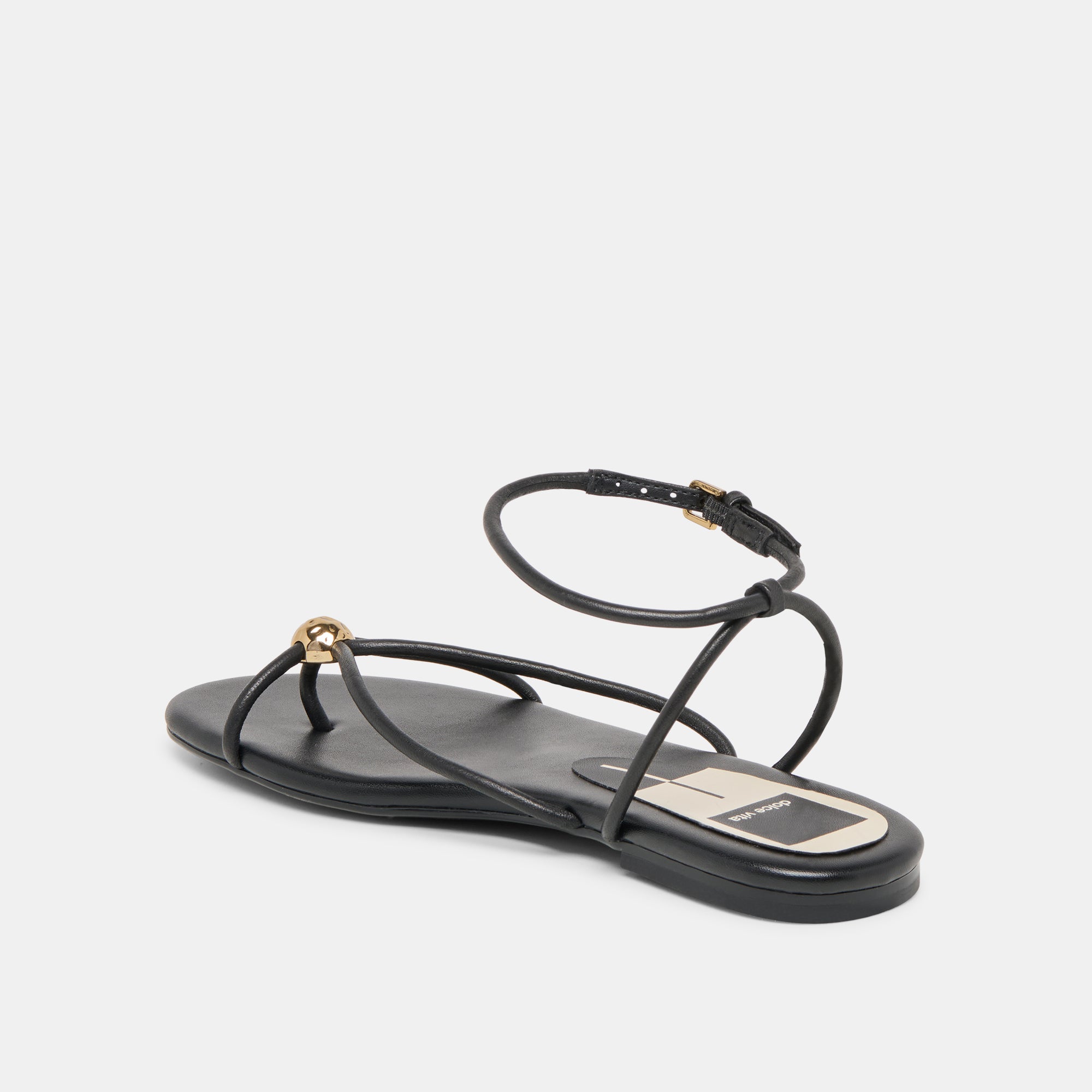 KENLEY SANDALS BLACK LEATHER - Image 5