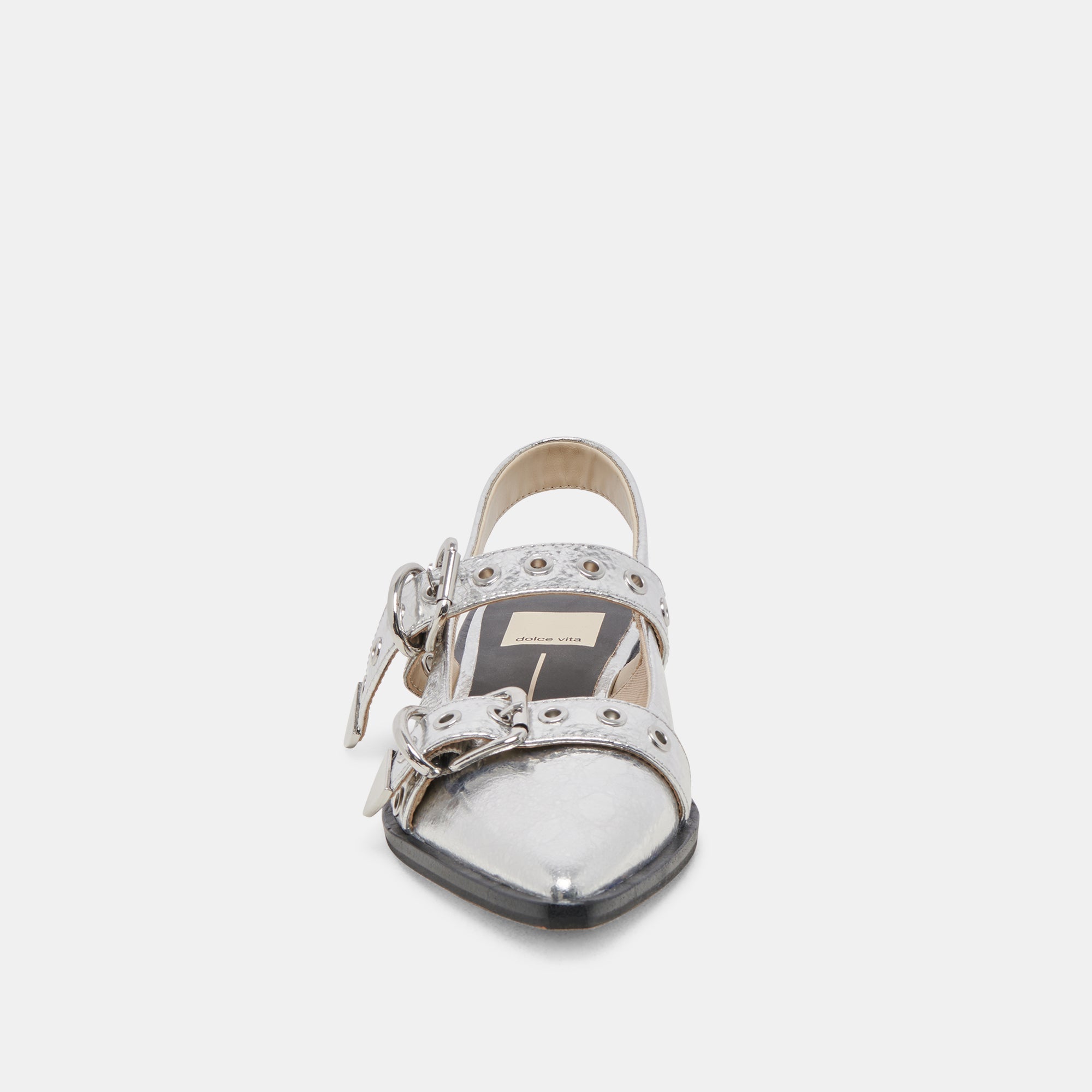 LABELL FLATS SILVER DISTRESSED LEATHER - re:vita - Image 9