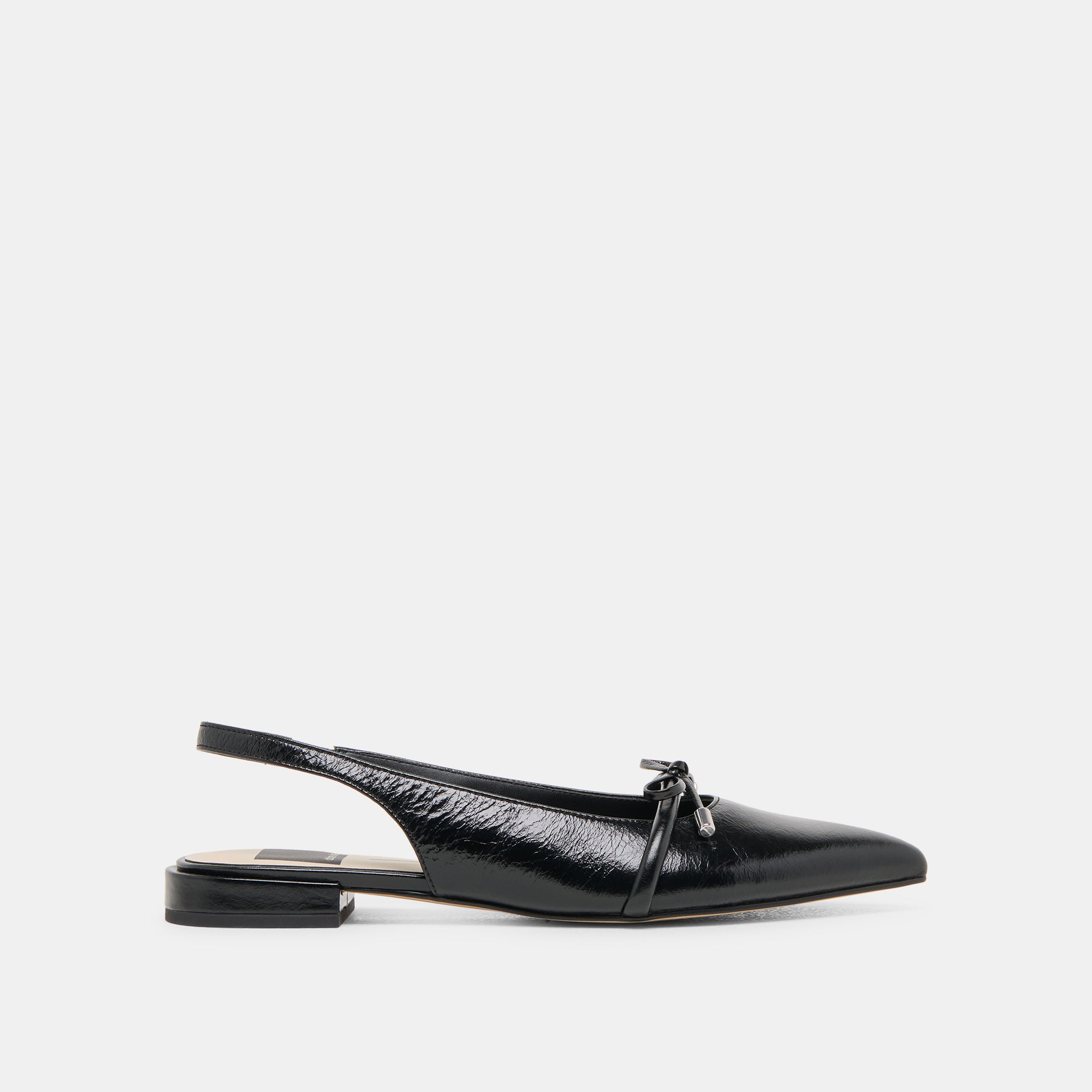 PAYGE FLATS MIDNIGHT CRINKLE PATENT