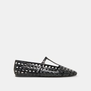 RAINS BALLET FLATS BLACK STELLA