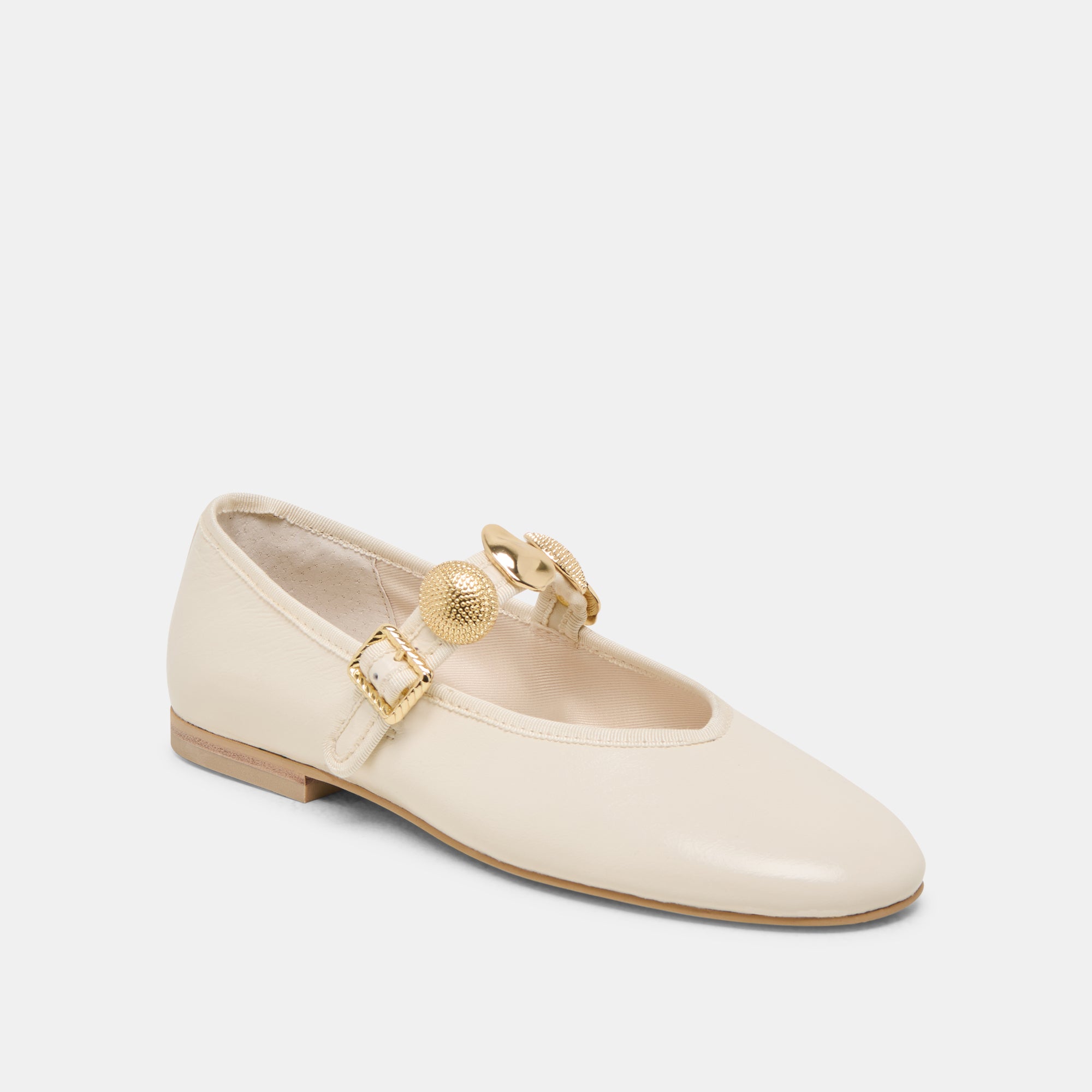 RELAN BALLET FLATS OFF WHITE LEATHER - Image 3