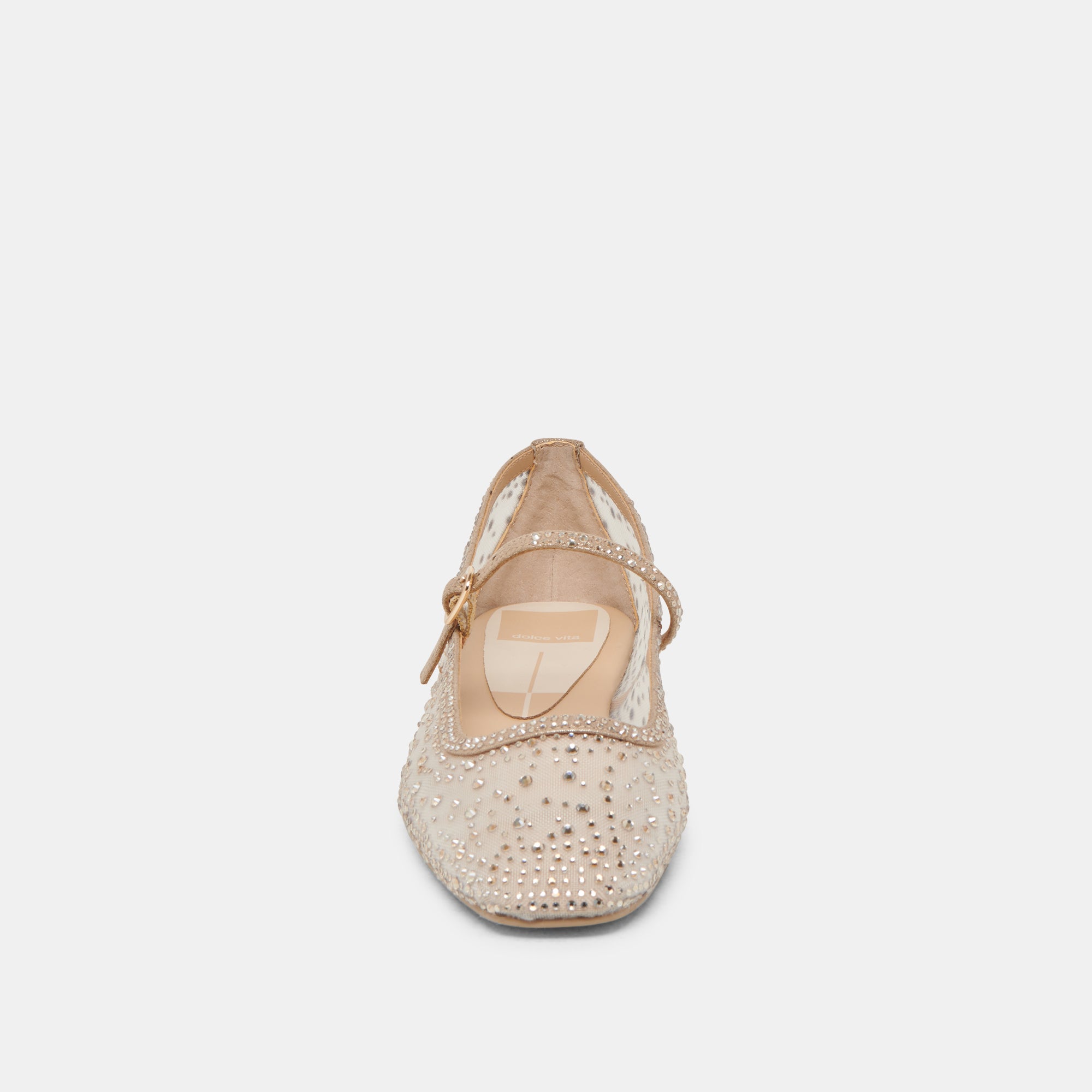 REYES CRYSTAL BALLET FLATS GOLD MESH - Image 9