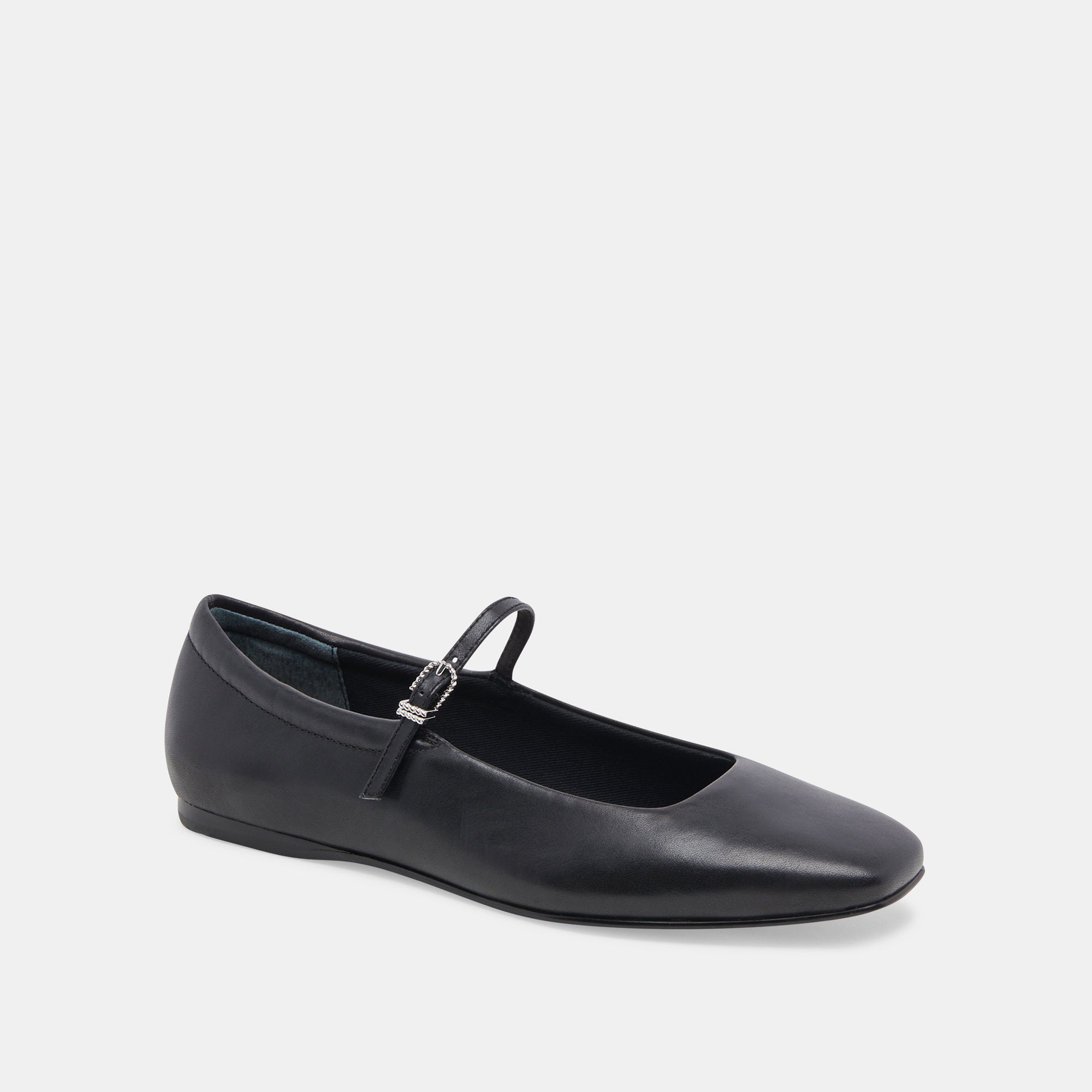 REYES BALLET FLATS BLACK LEATHER - Image 3