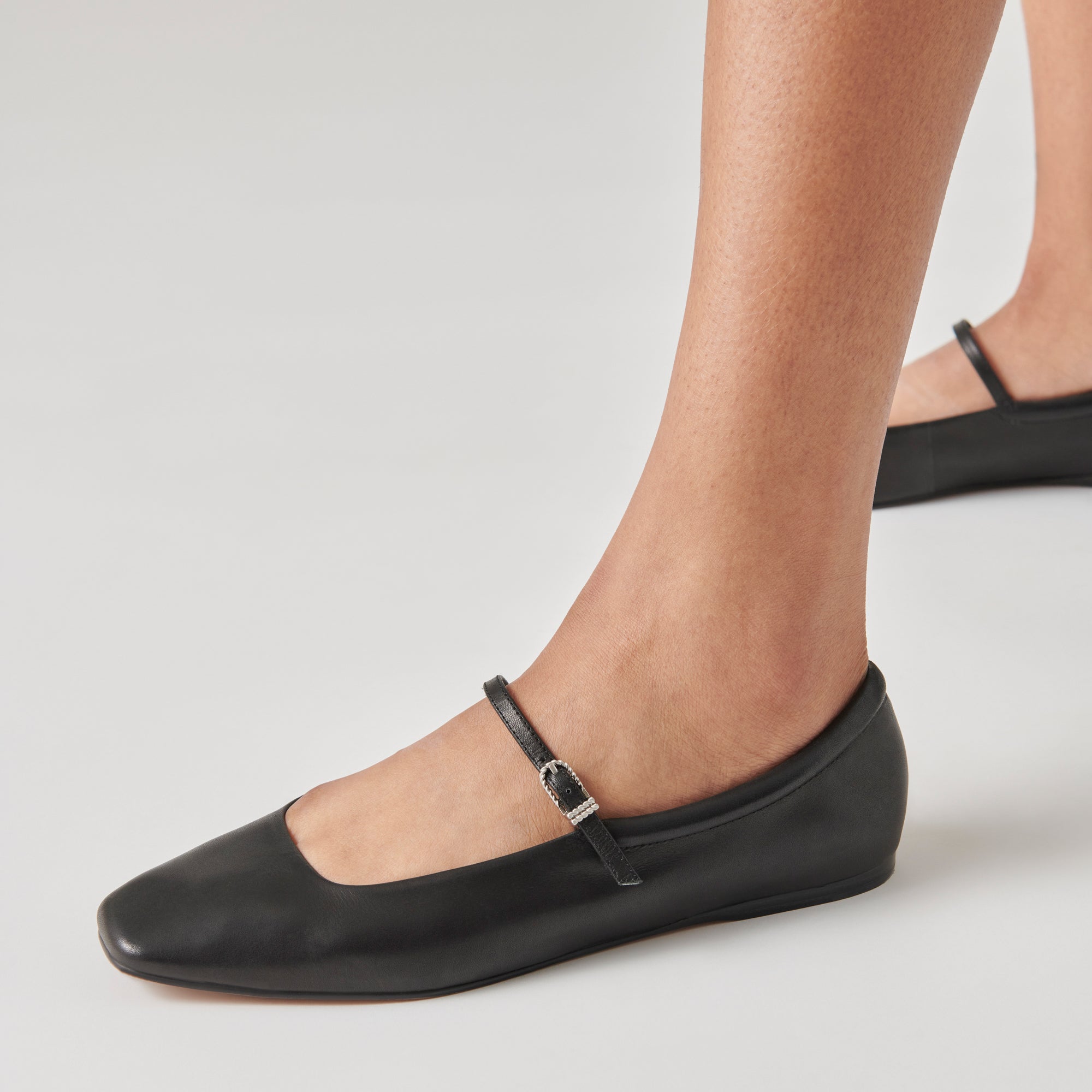 REYES BALLET FLATS BLACK LEATHER - Image 7