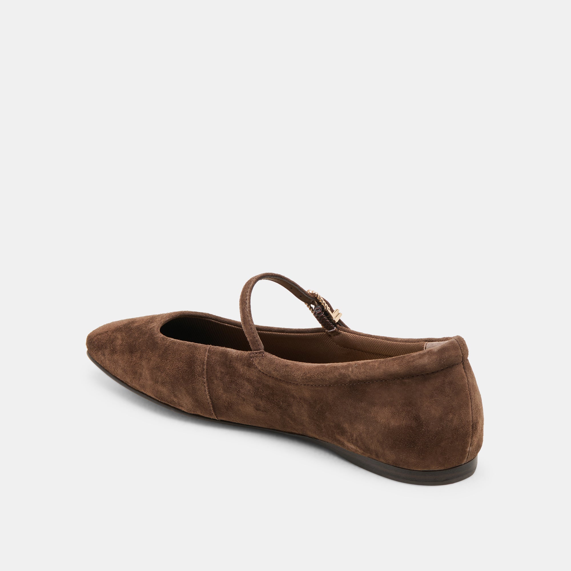 REYES BALLET FLATS DK BROWN SUEDE - Image 7