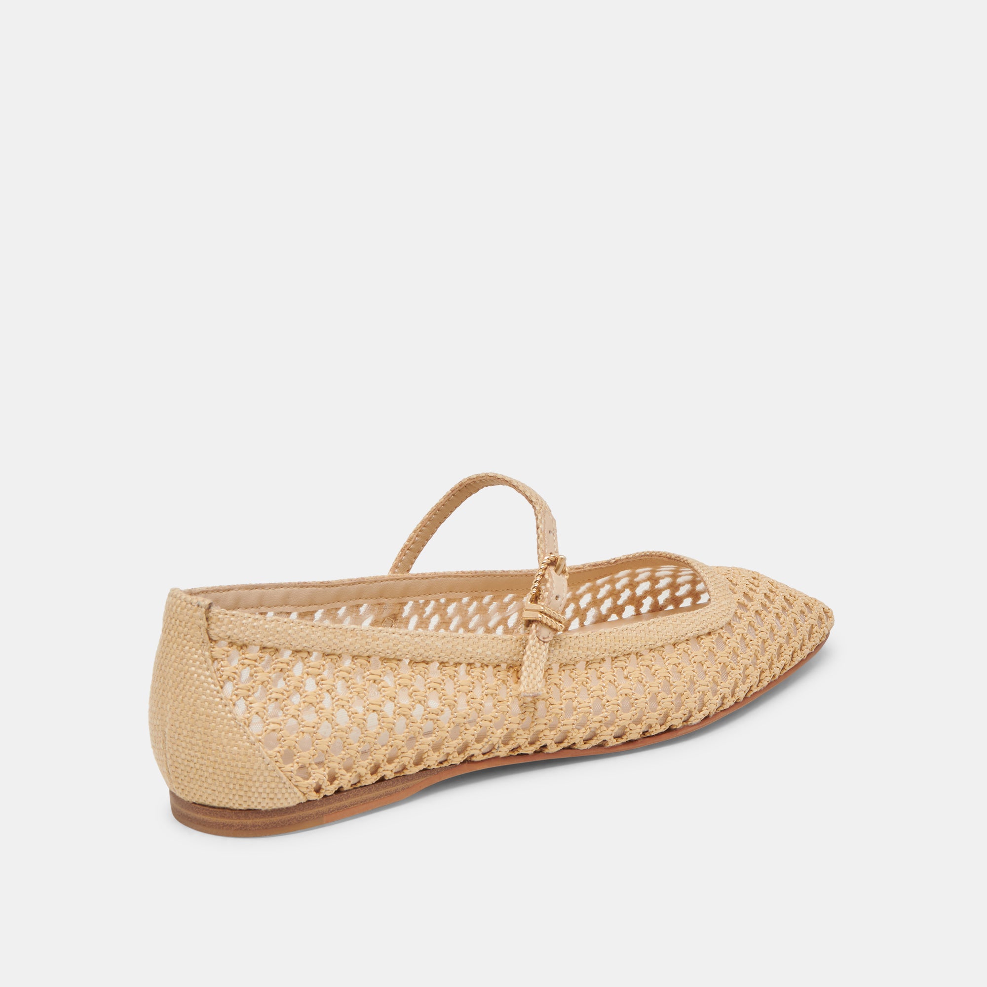 REYES WIDE BALLET FLATS LT NATURAL WOVEN RAFFIA - Image 3
