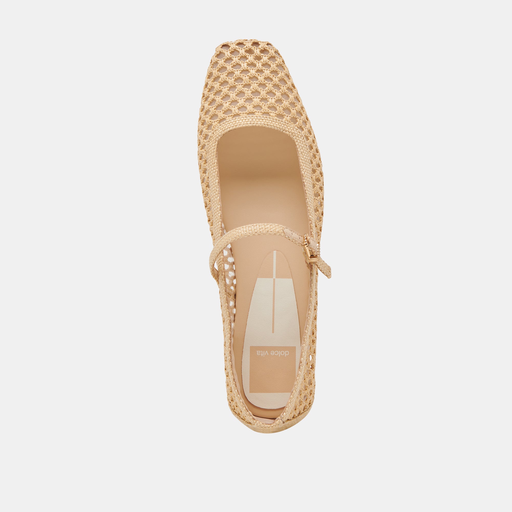 REYES WIDE BALLET FLATS LT NATURAL WOVEN RAFFIA - Image 8