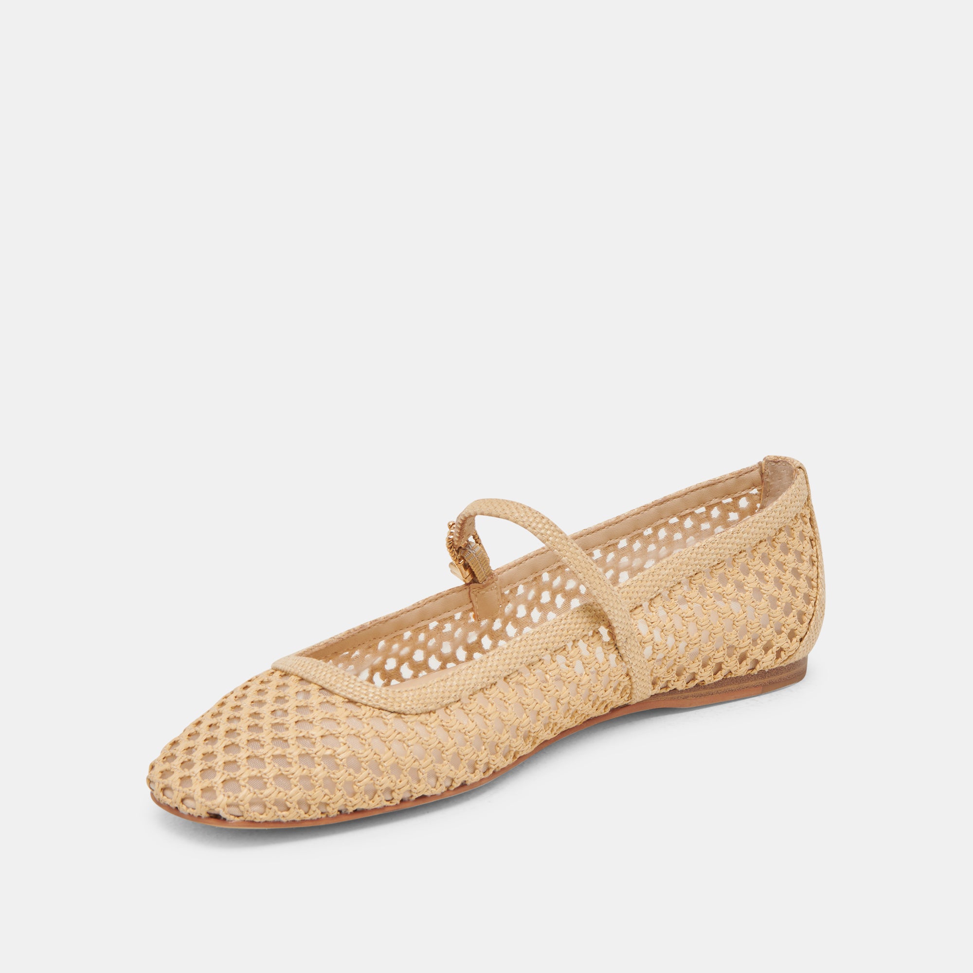 REYES WIDE BALLET FLATS LT NATURAL WOVEN RAFFIA - Image 4