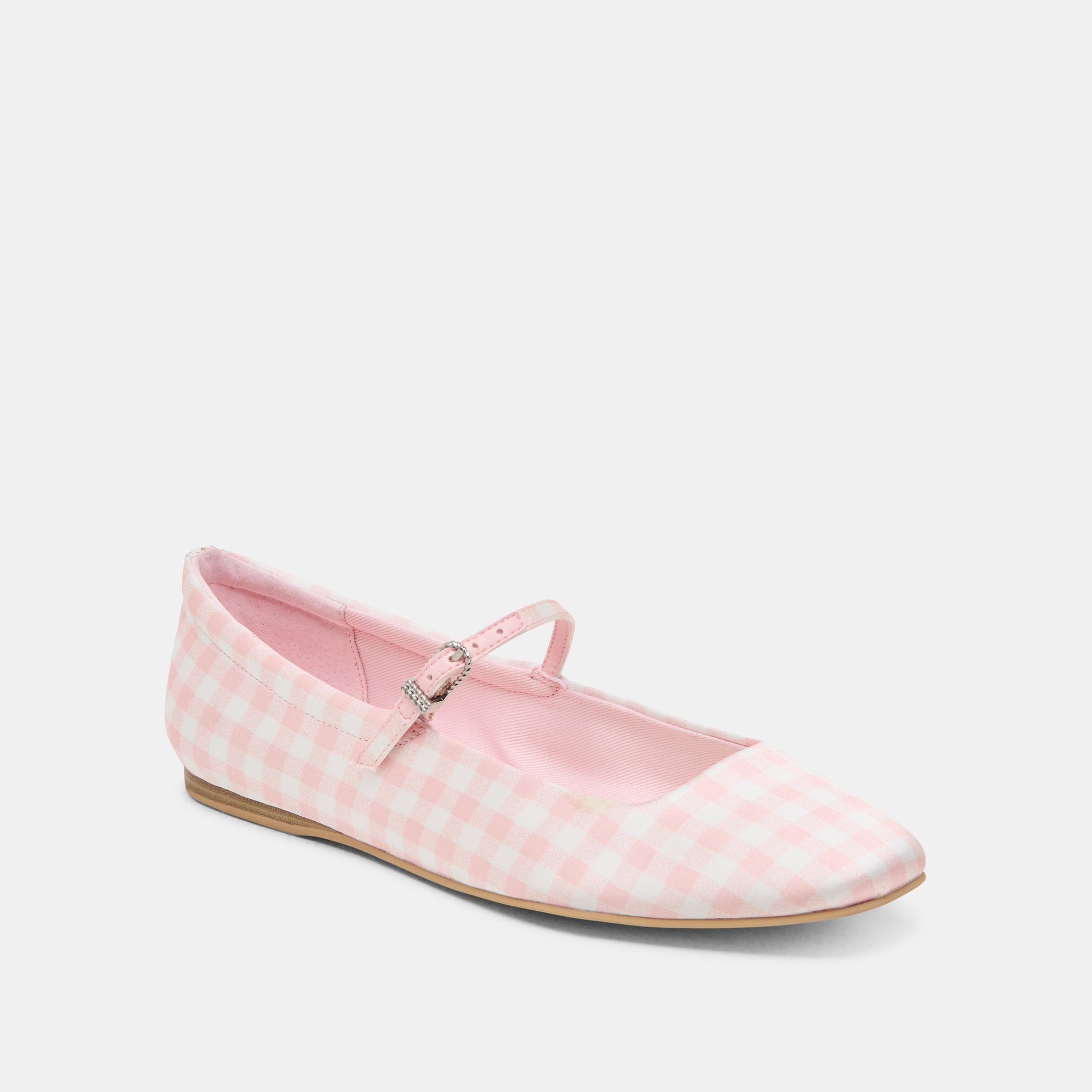REYES X BYRDIE GOLF BALLET FLATS PINK PLAID GINGHAM - Image 4