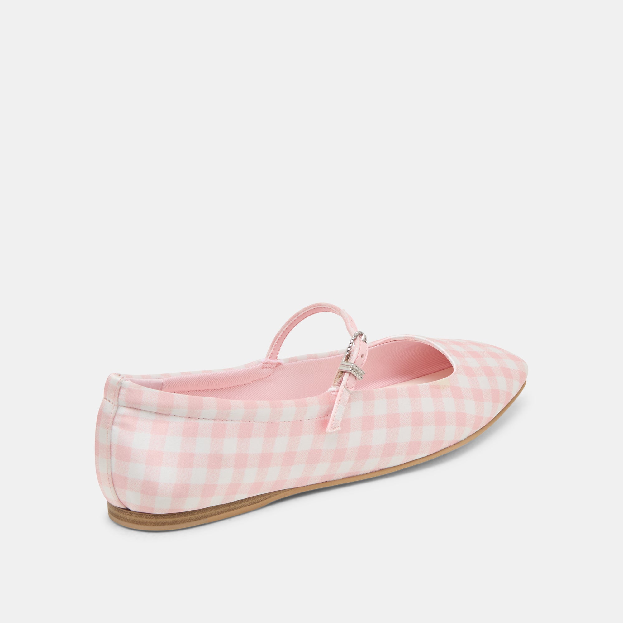 REYES X BYRDIE GOLF WIDE BALLET FLATS PINK PLAID GINGHAM - Image 3