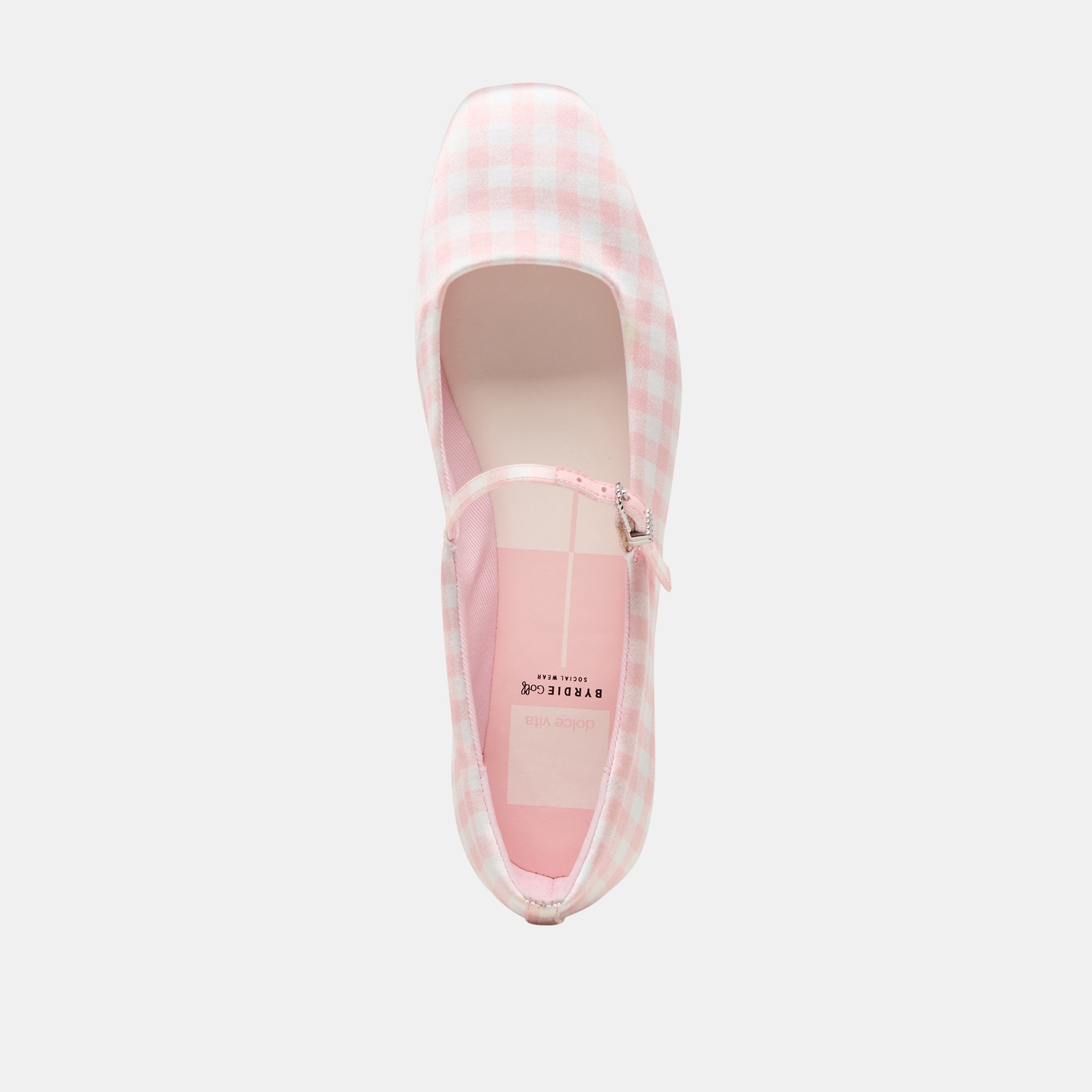REYES X BYRDIE GOLF BALLET FLATS PINK PLAID GINGHAM - Image 14