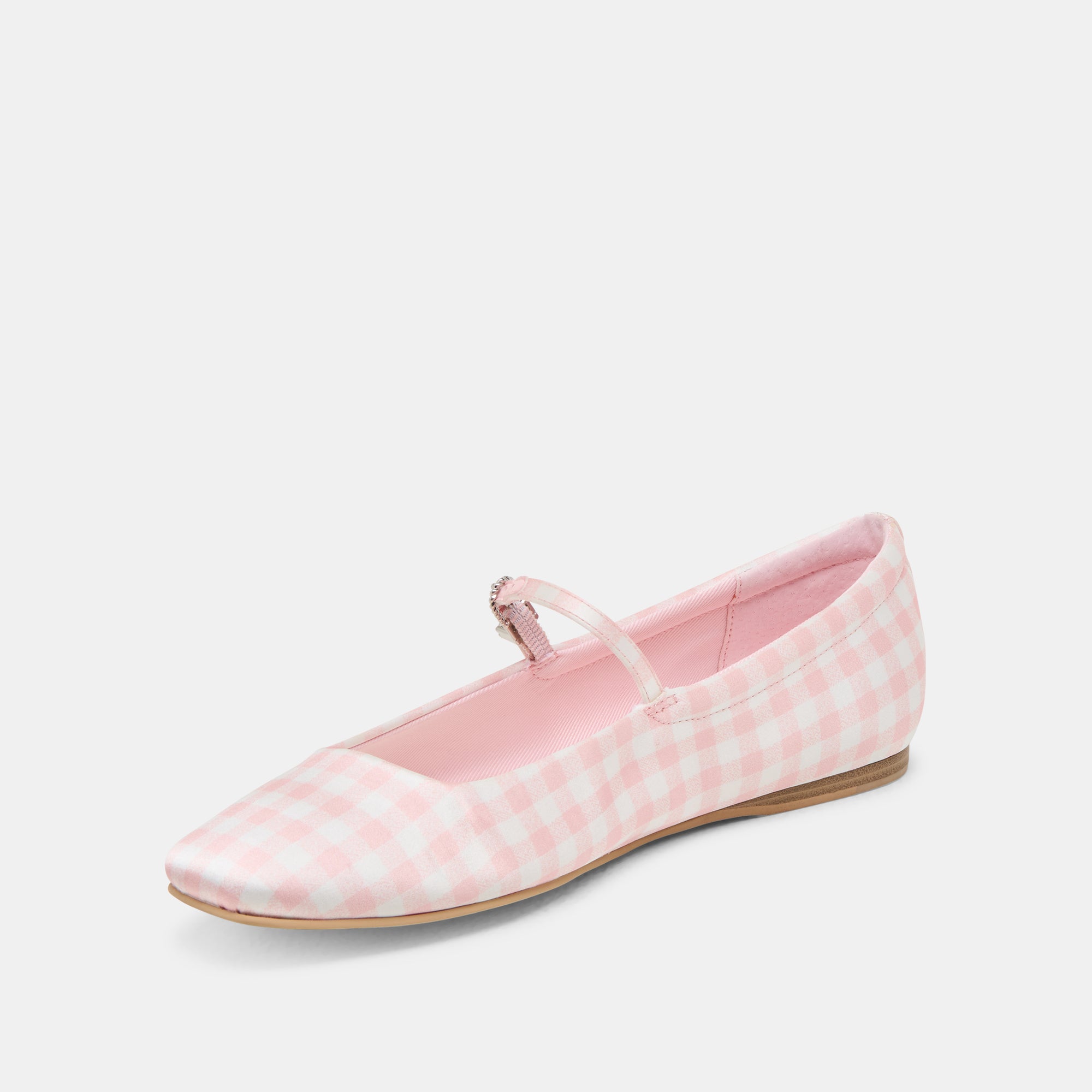 REYES X BYRDIE GOLF BALLET FLATS PINK PLAID GINGHAM - Image 7