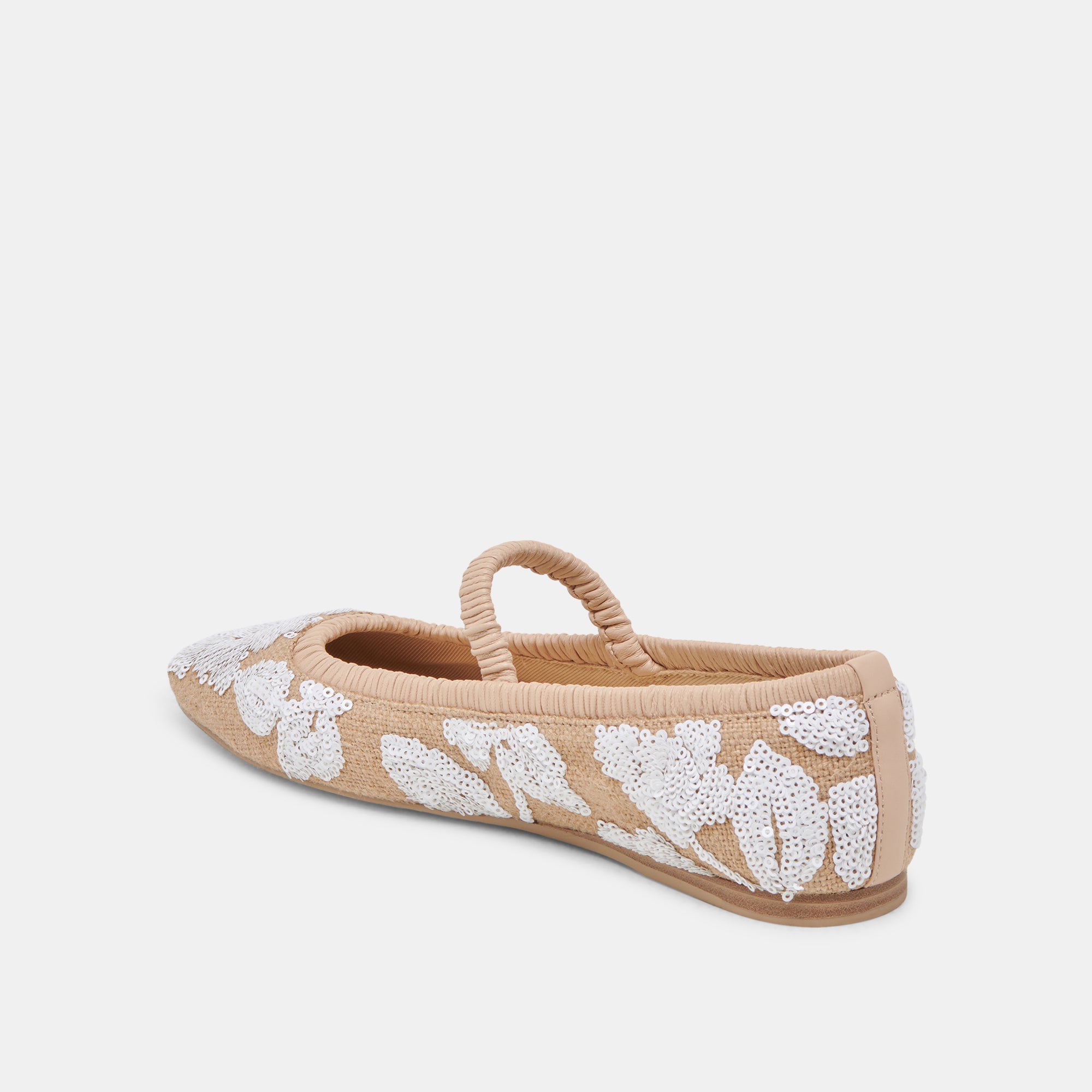 RHODIE BALLET FLATS NATURAL MULTI FLORAL SEQUIN - Image 8