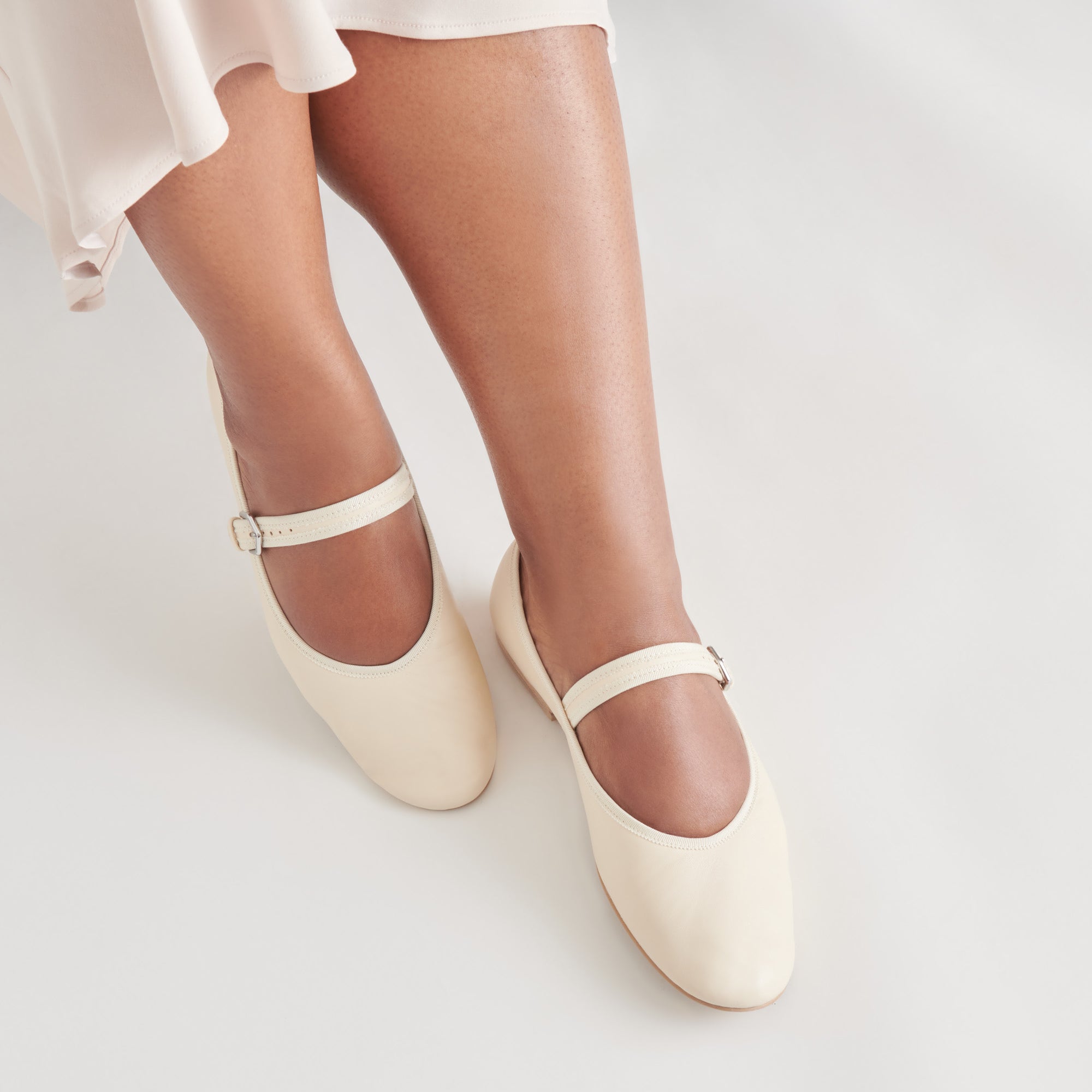 ROSLYN BALLET FLATS CREME LEATHER - Image 6