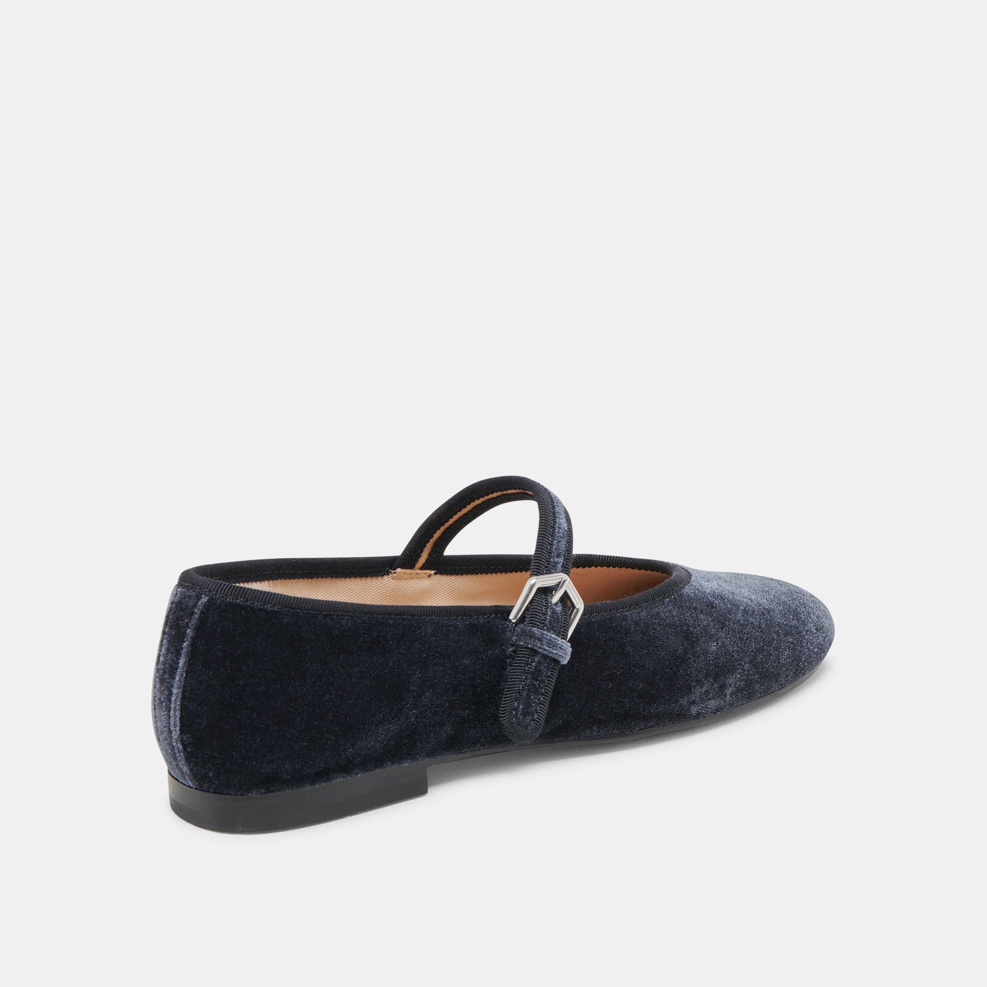 ROSLYN BALLET FLATS DUSTY BLUE VELVET - Image 3