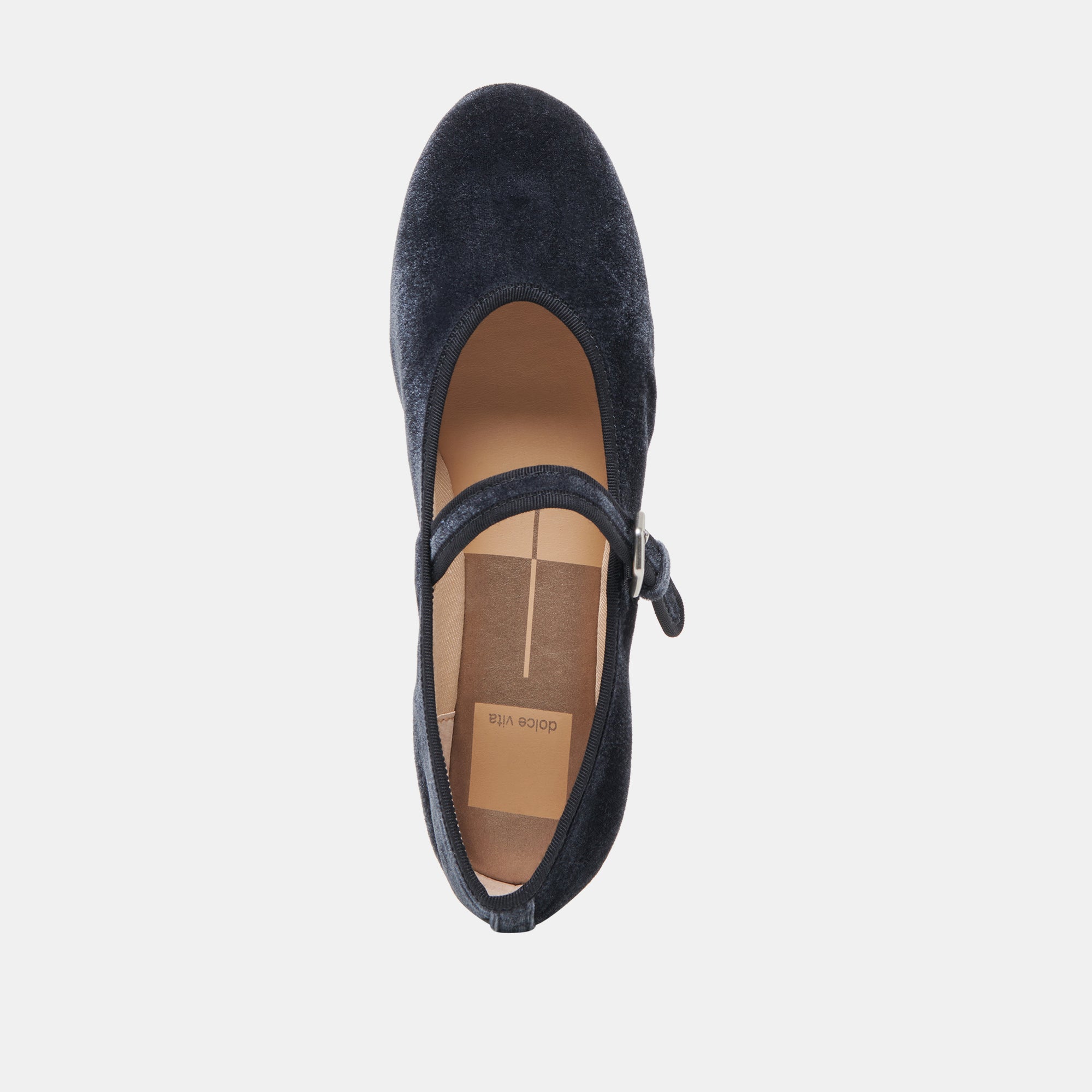 ROSLYN BALLET FLATS DUSTY BLUE VELVET - Image 8