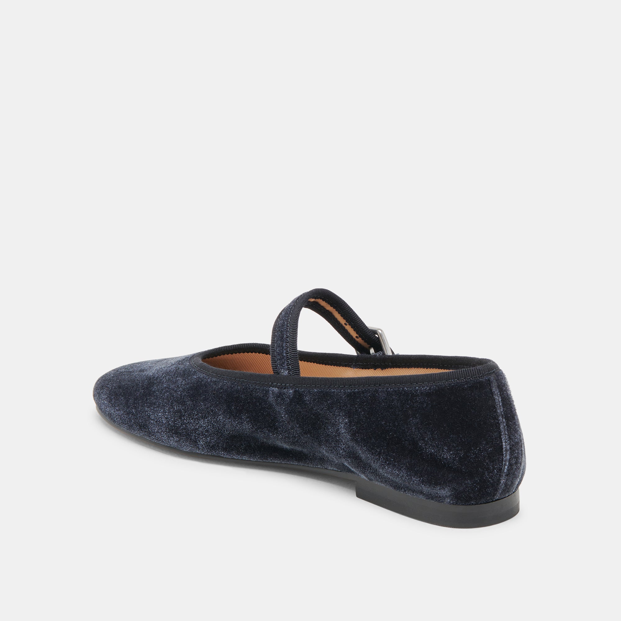 ROSLYN BALLET FLATS DUSTY BLUE VELVET - Image 5