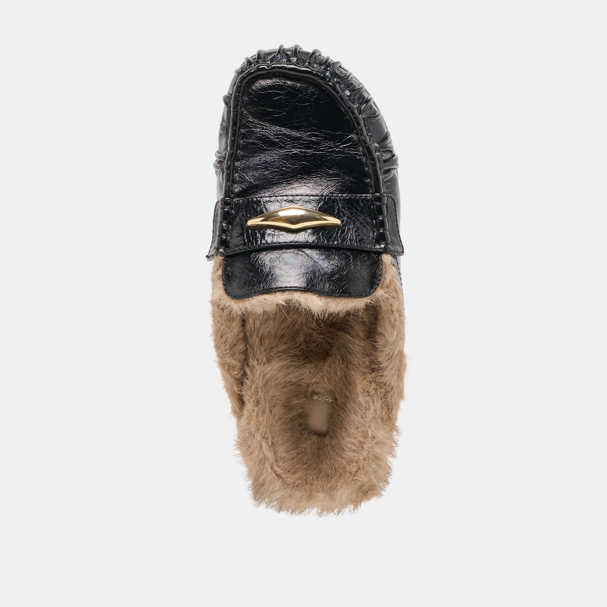 JODERO PLUSH FLATS BLACK LEATHER - Image 8