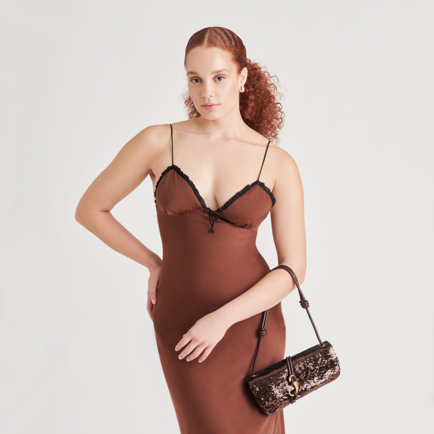 ALICE SHOULDER BAG BROWN SEQUIN STELLA - Image 8