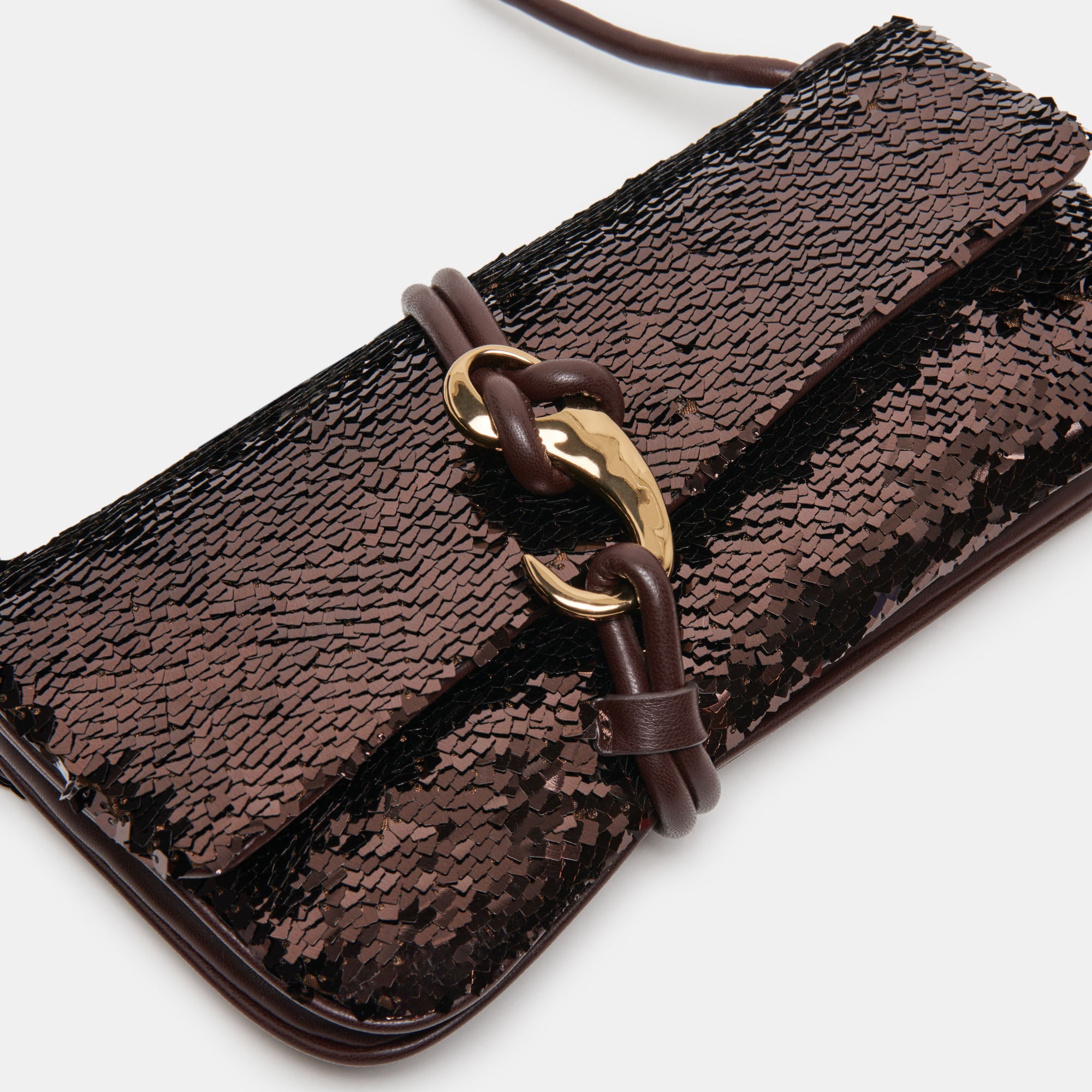 ALICE SHOULDER BAG BROWN SEQUIN STELLA - Image 3