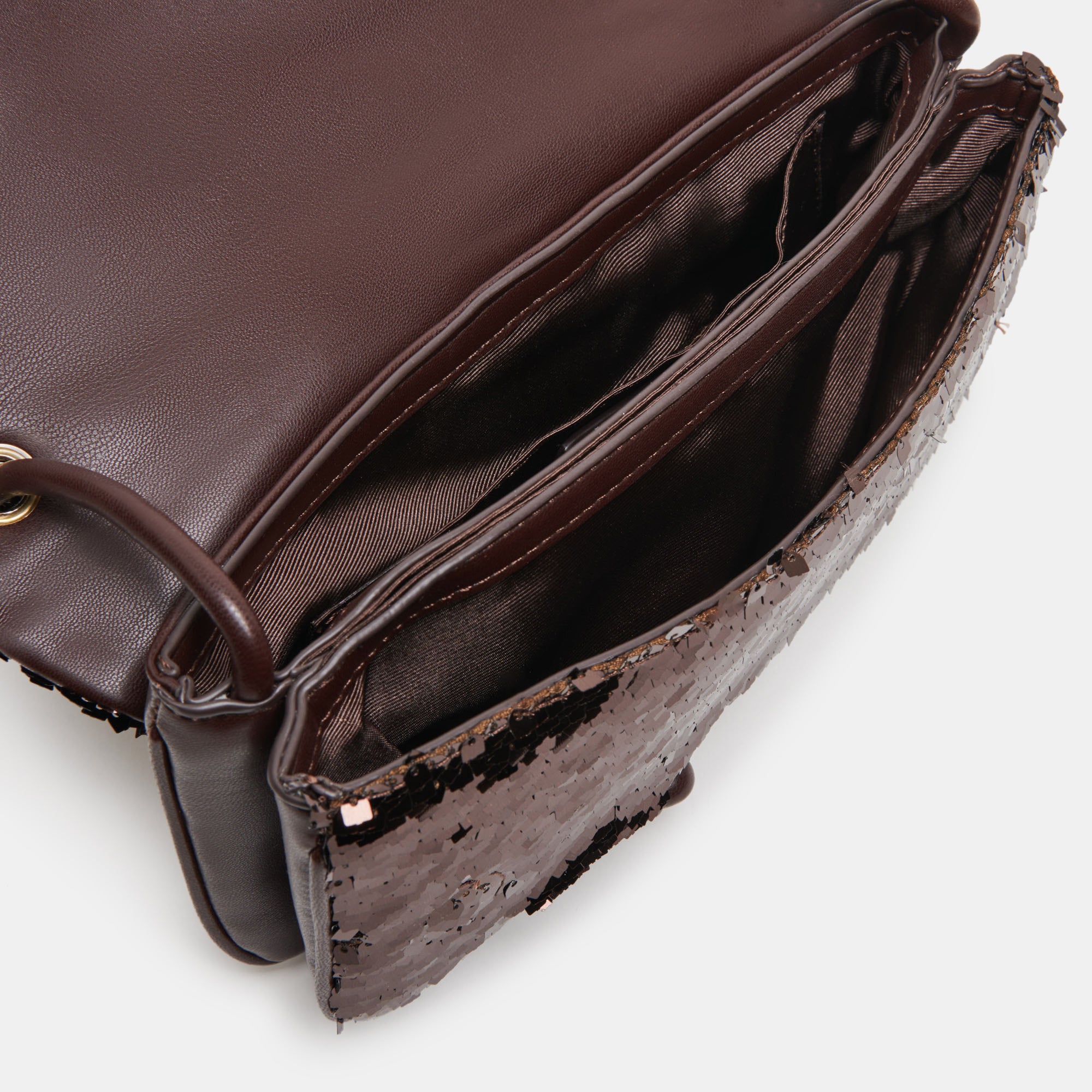 ALICE SHOULDER BAG BROWN SEQUIN STELLA - Image 7