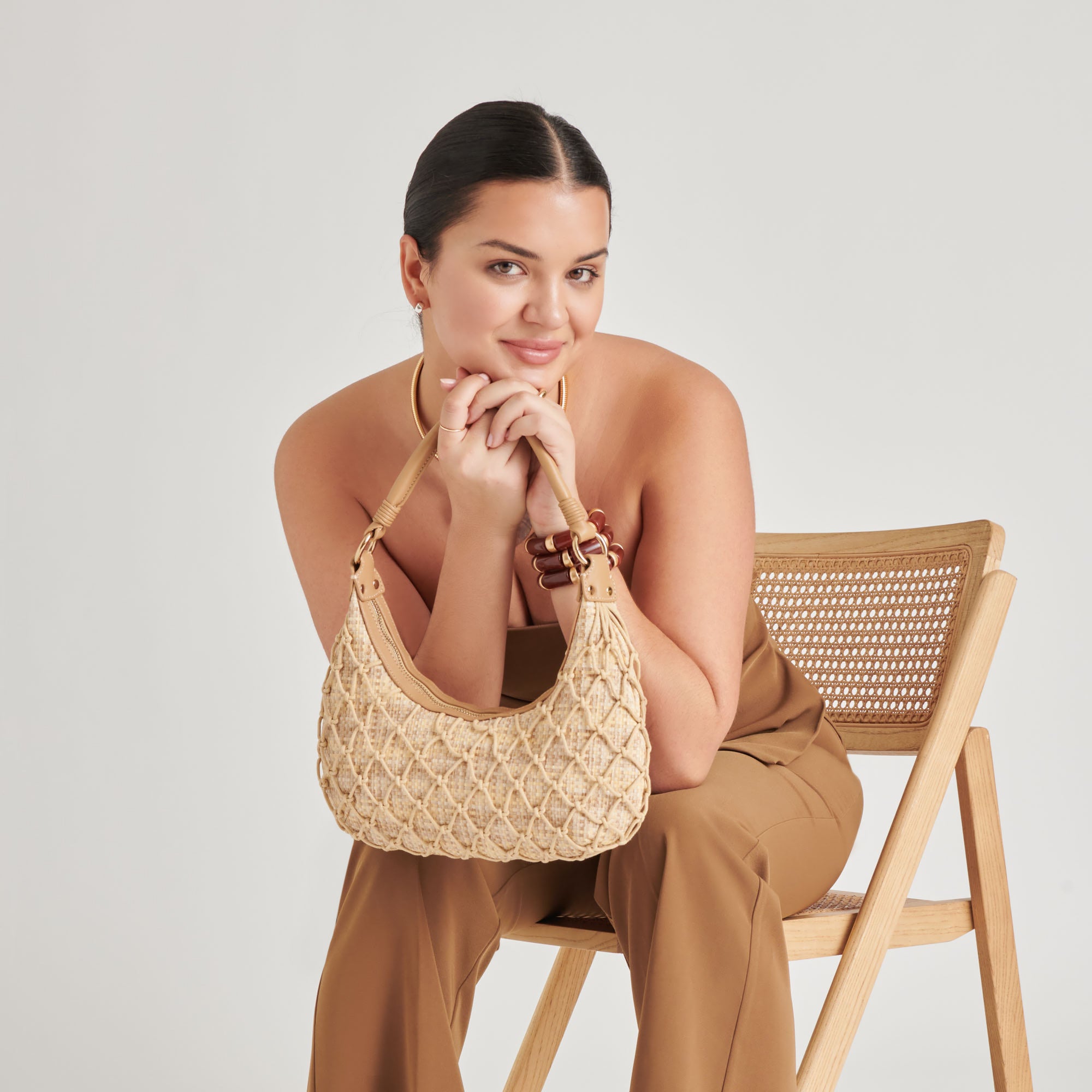 POSITANO SHOULDER BAG NATURAL RAFFIA - Image 2