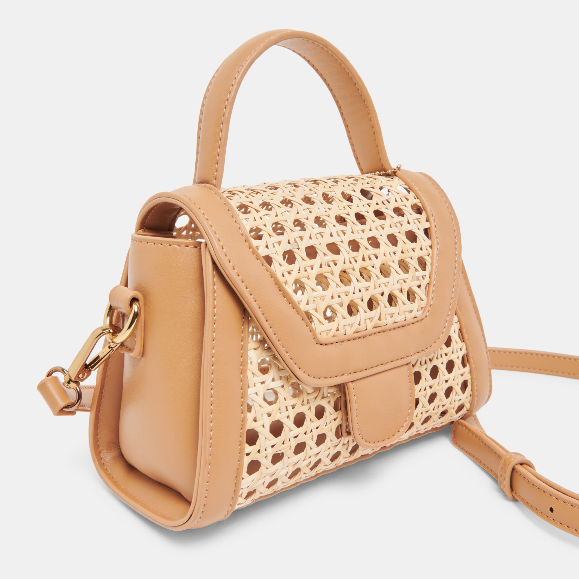 TROPEZ CROSSBODY CAMEL NATURAL CANE - Image 4