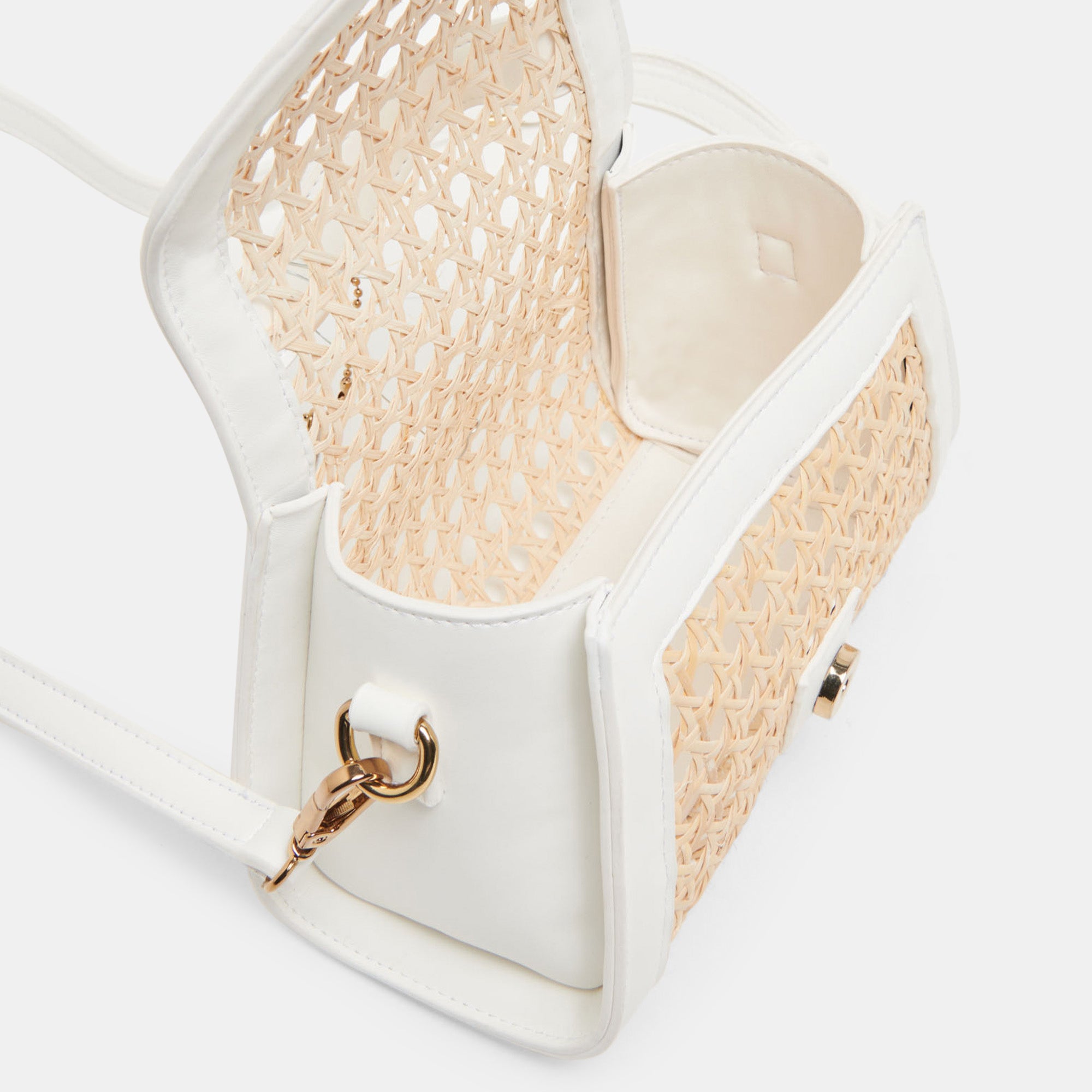 TROPEZ CROSSBODY WHITE NATURAL CANE - Image 3