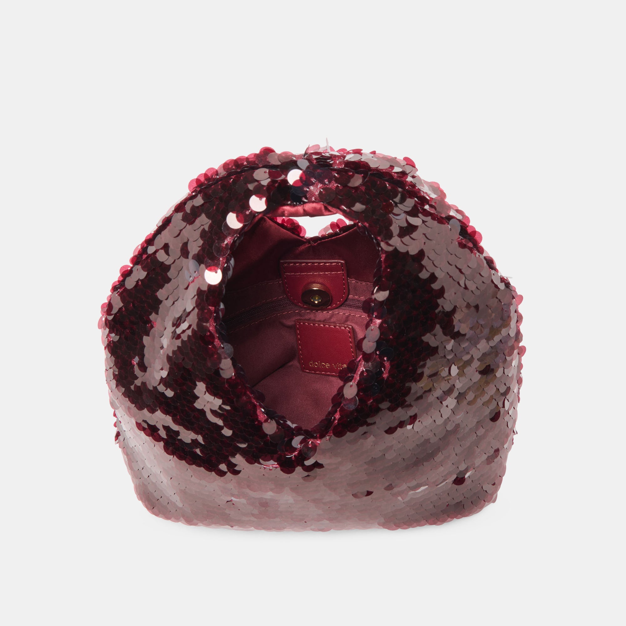 DAHLIA SEQUIN HANDBAG BURGUNDY SEQUIN - Image 6