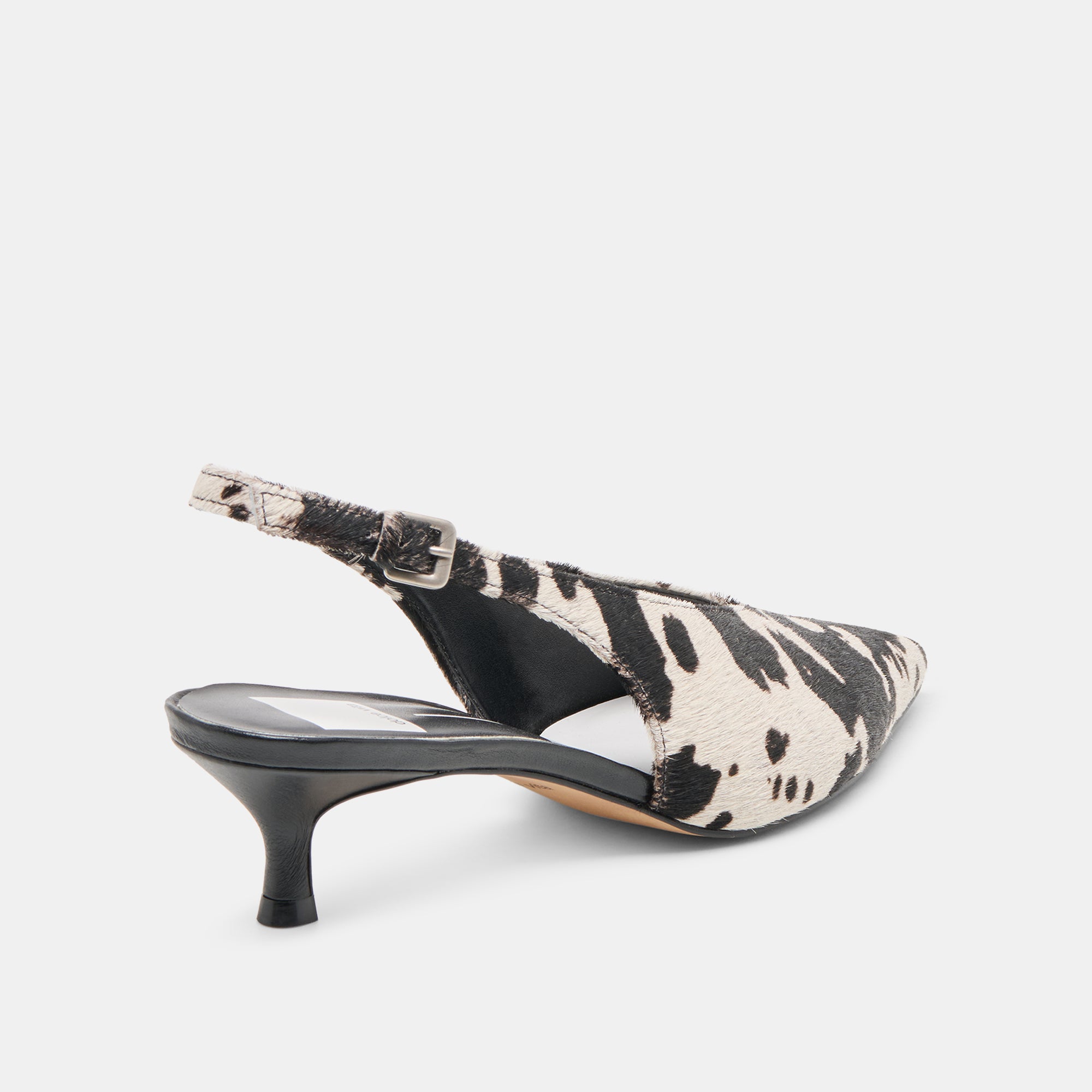 ALENNA HEELS BLACK WHITE TAURUS CALF HAIR - Image 3