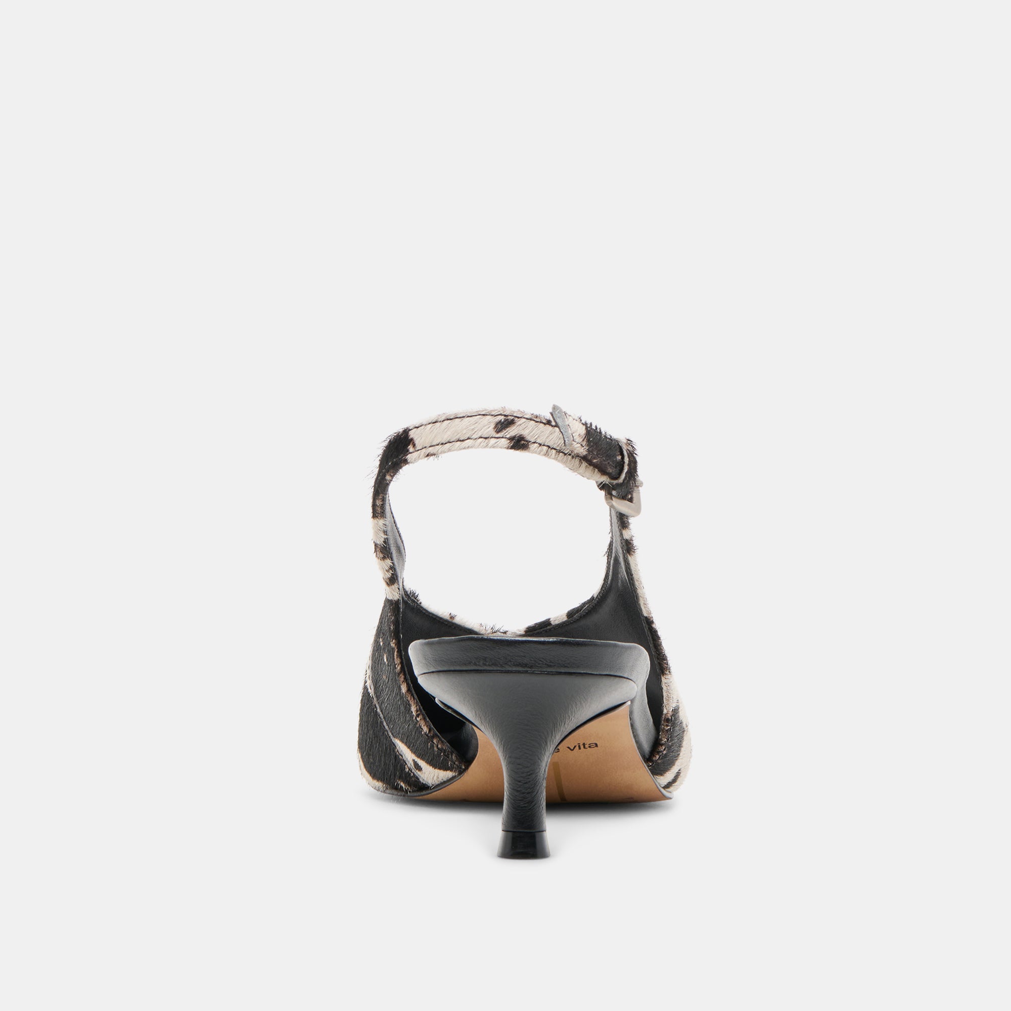 ALENNA HEELS BLACK WHITE TAURUS CALF HAIR - Image 7