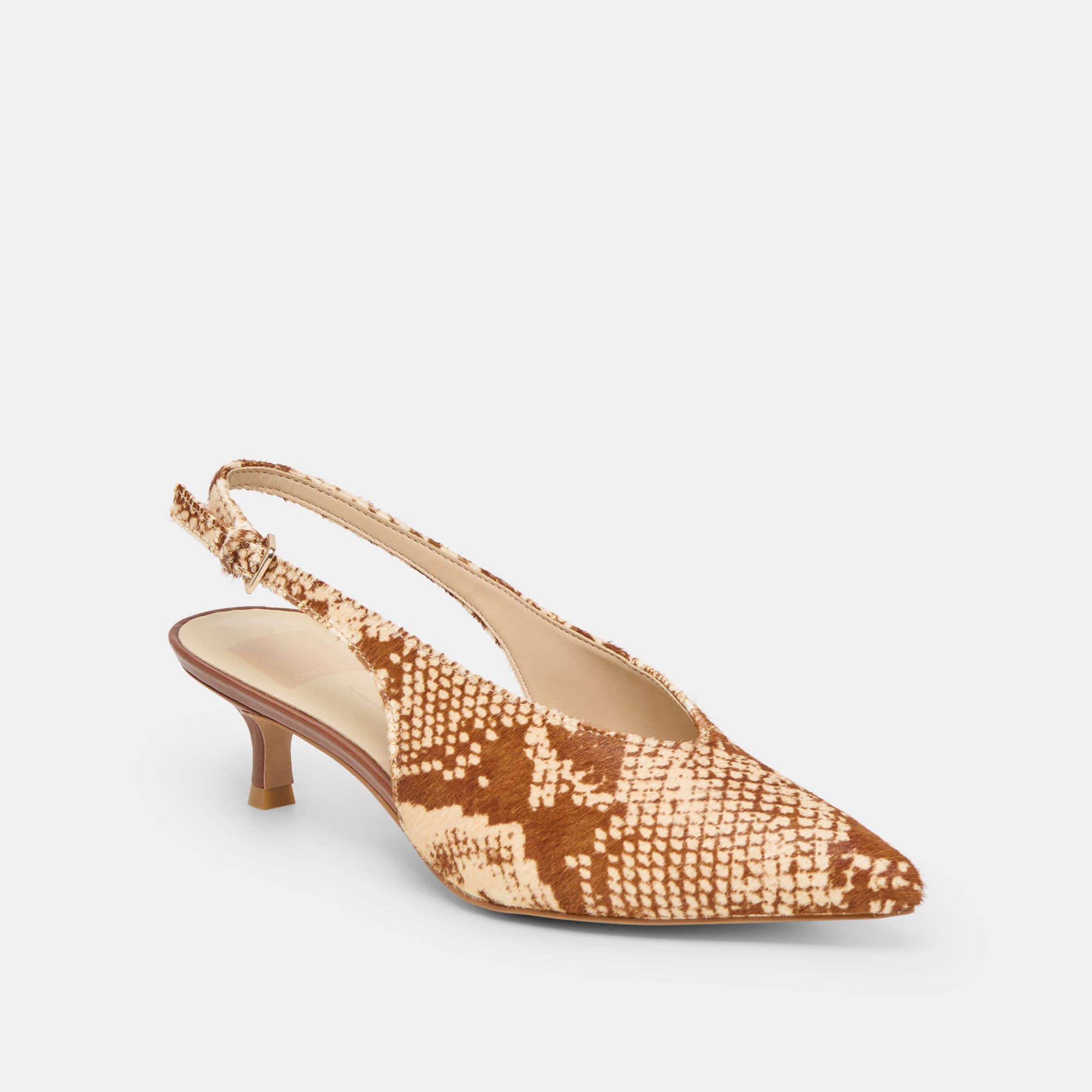 ALENNA HEELS BROWN SNAKE CALF HAIR - Image 2