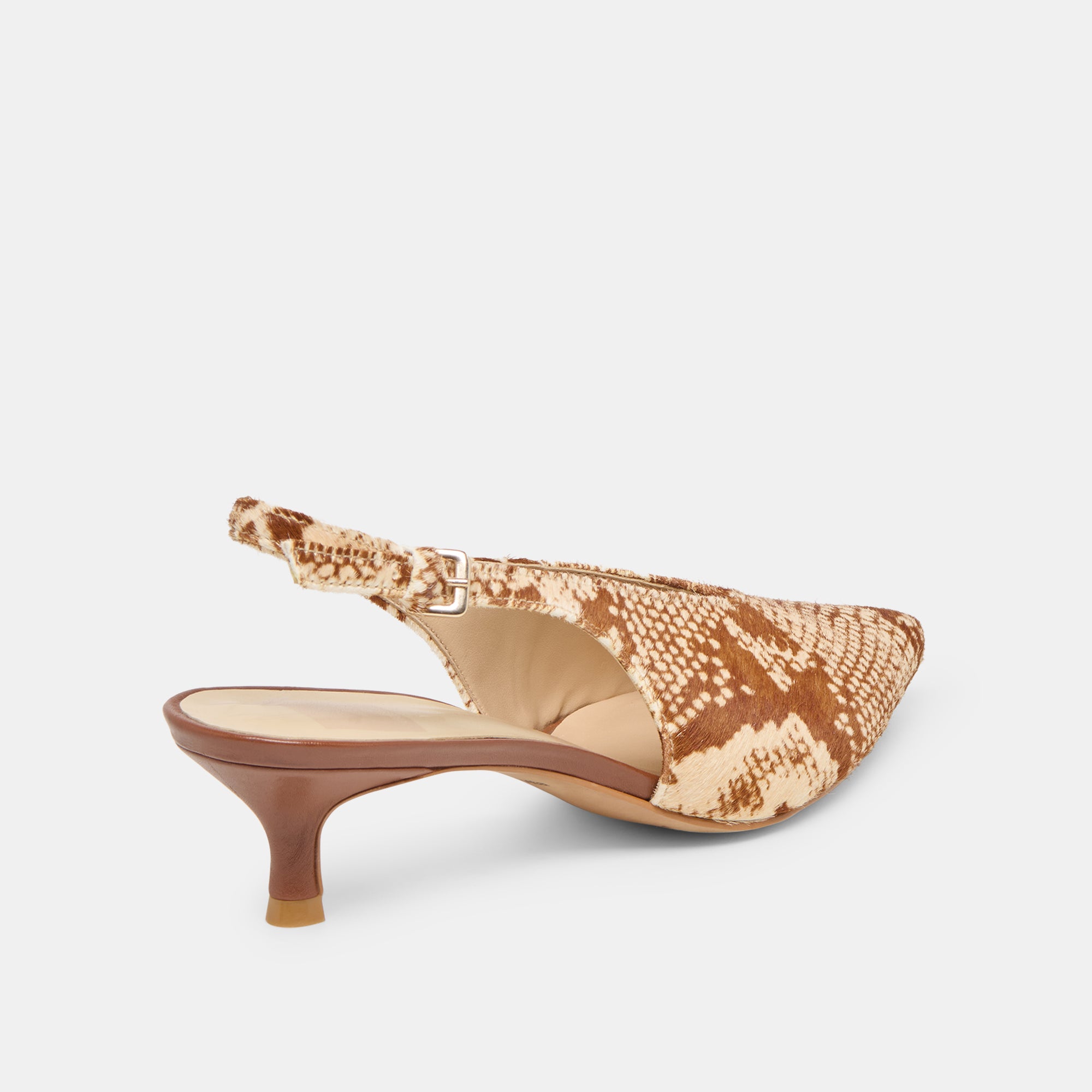 ALENNA HEELS BROWN SNAKE CALF HAIR - Image 3