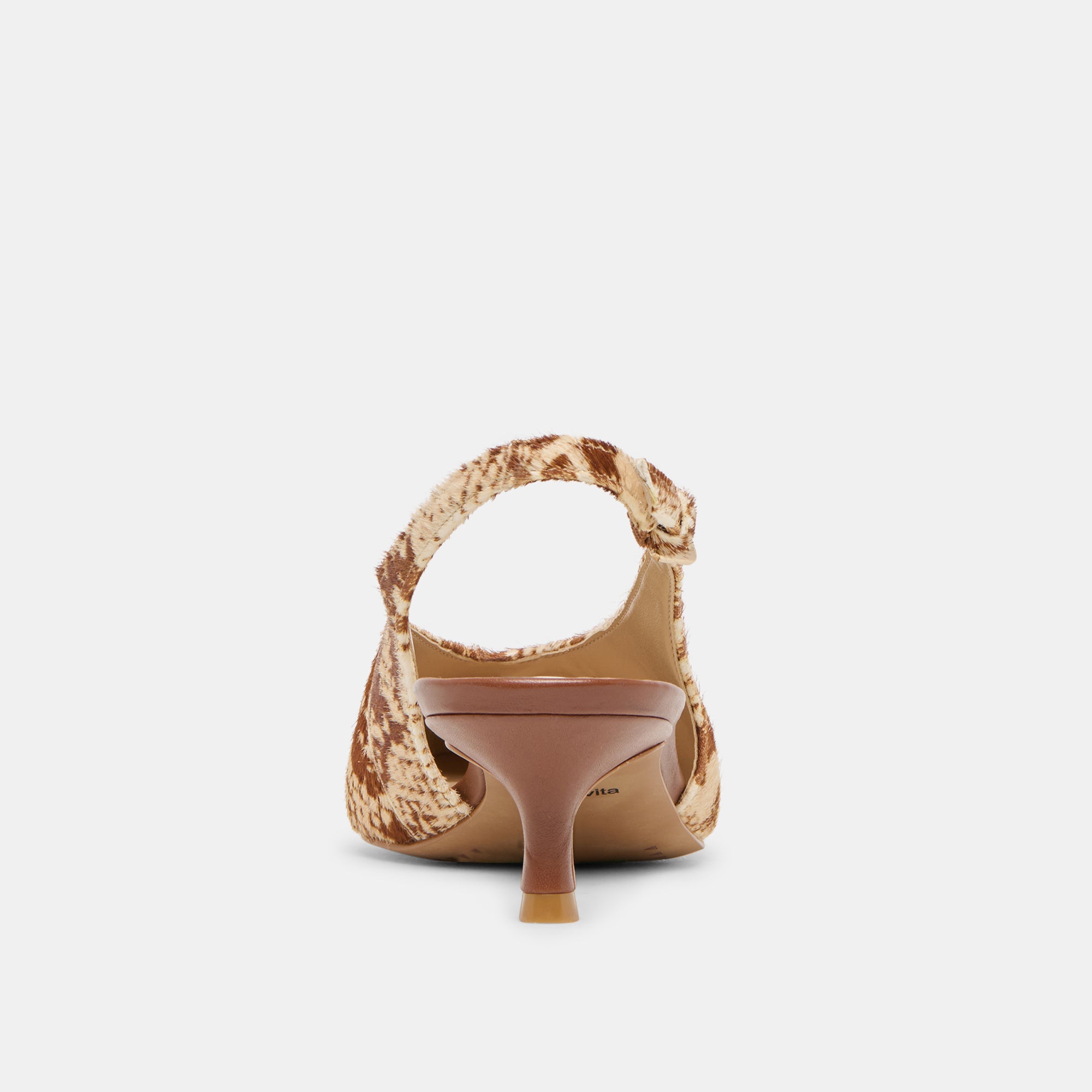 ALENNA HEELS BROWN SNAKE CALF HAIR - Image 7