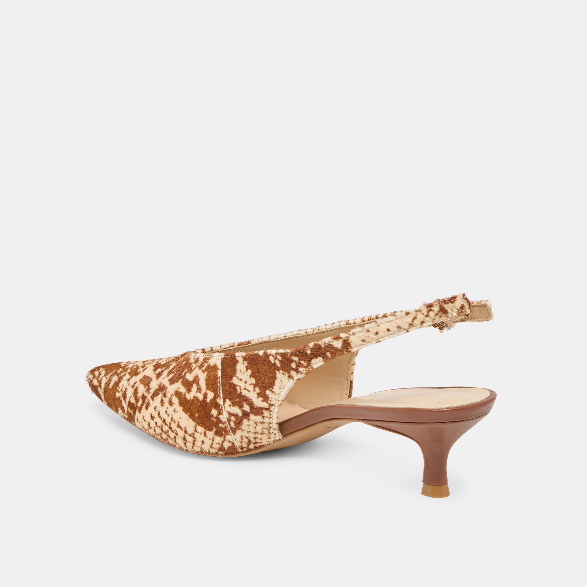 ALENNA HEELS BROWN SNAKE CALF HAIR - Image 5