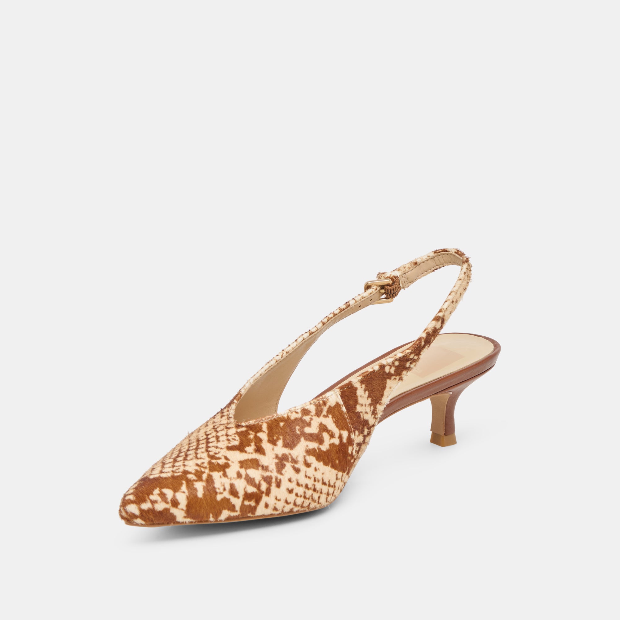 ALENNA HEELS BROWN SNAKE CALF HAIR - Image 4