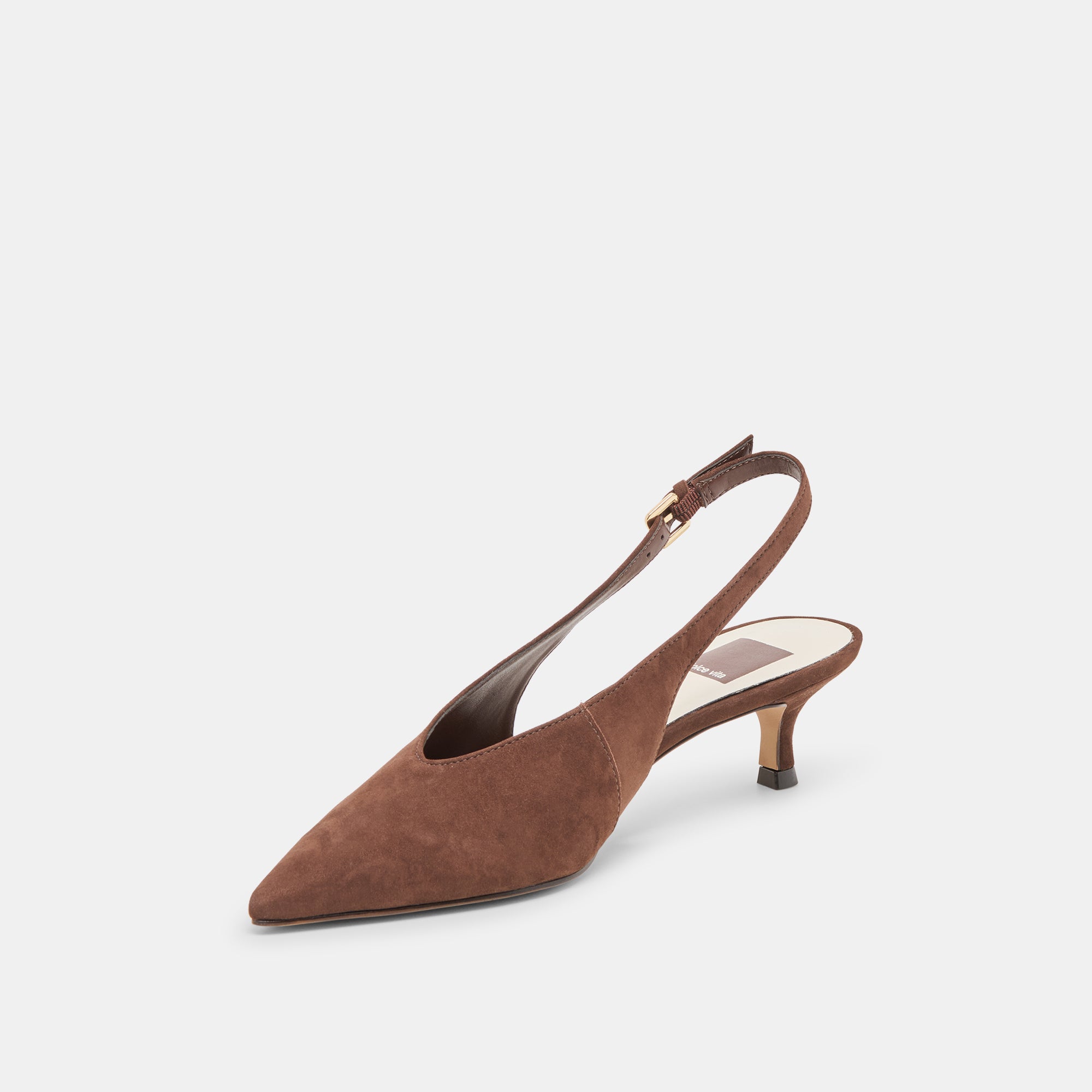 ALENNA HEELS DK BROWN SUEDE - Image 6