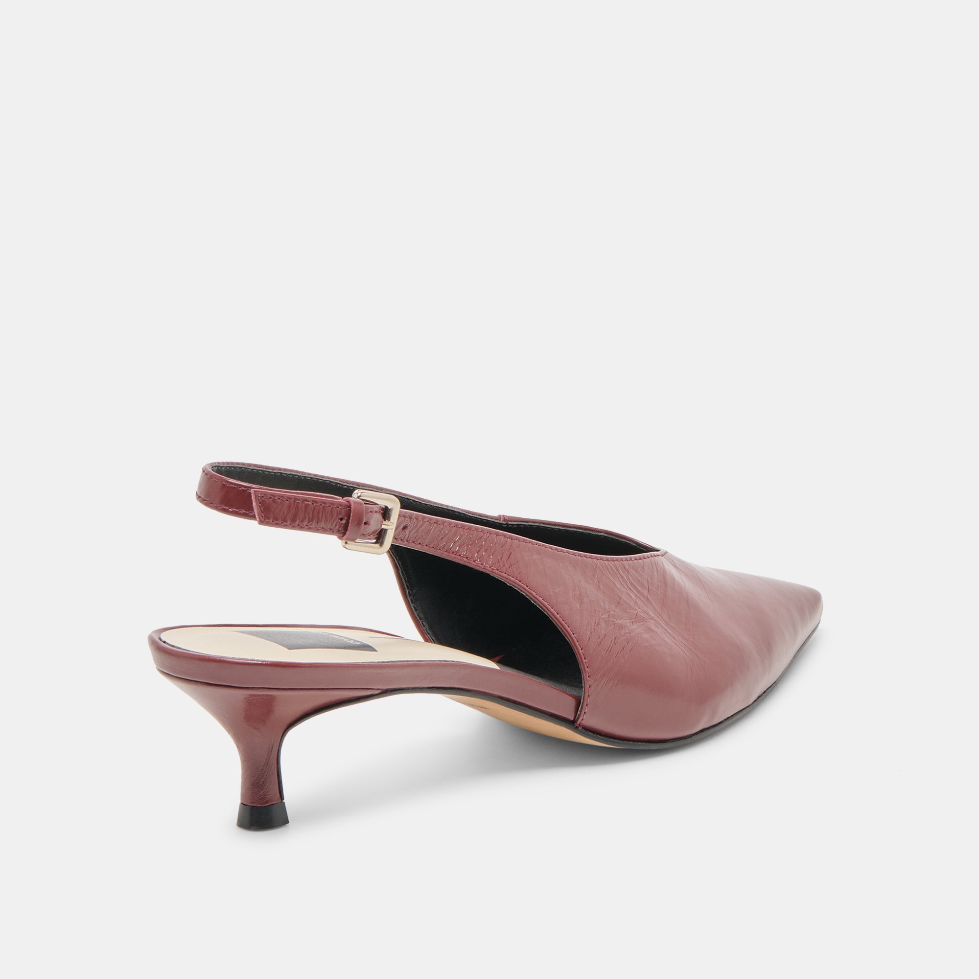 ALENNA HEELS OXBLOOD CRINKLE PATENT - Image 5