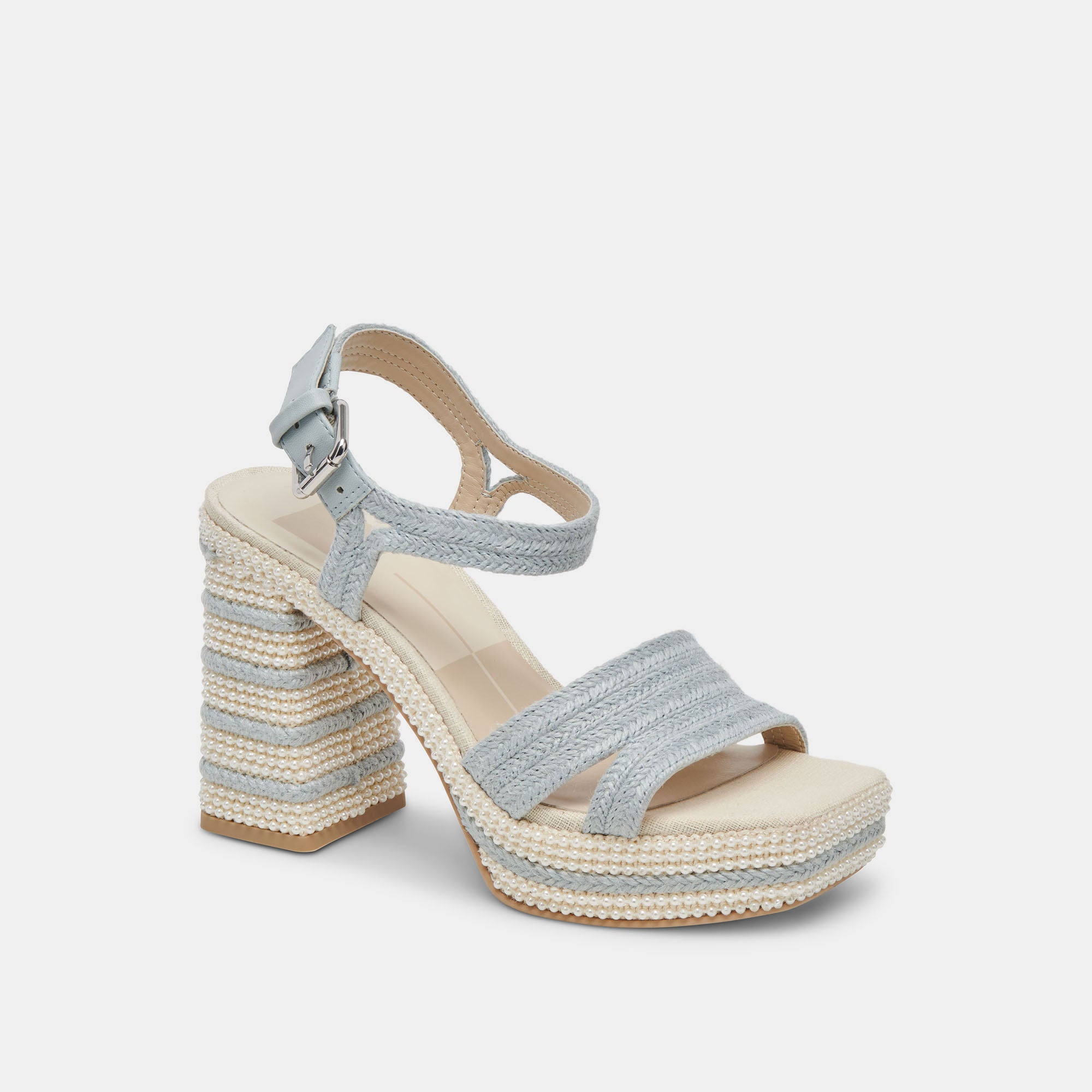 ANIRA PEARL HEELS LIGHT BLUE PEARLS - Image 3